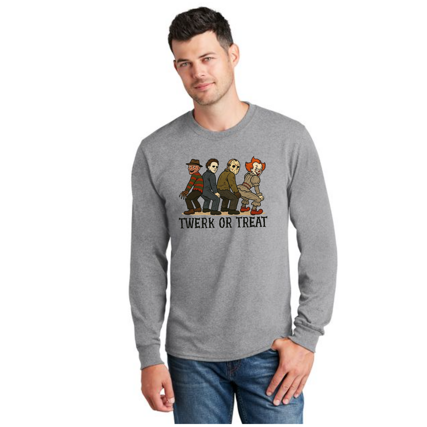 HALLOWEEN PC55LS Port & Company® Long Sleeve Core Cotton Tee HW-97
