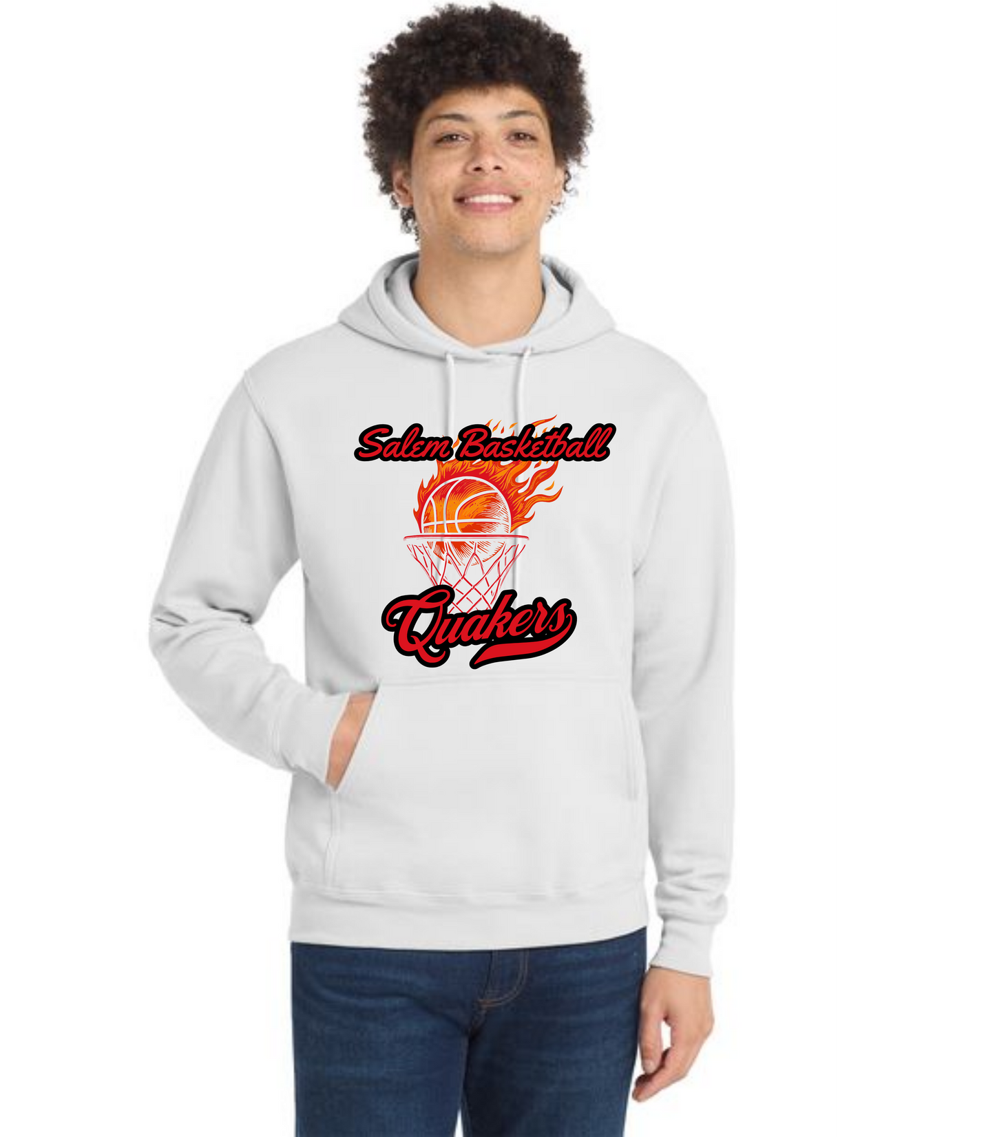 SALEM QUAKERS BASKETBALL Port & Company® Core Fleece Pullover Hooded Sweatshirt 18