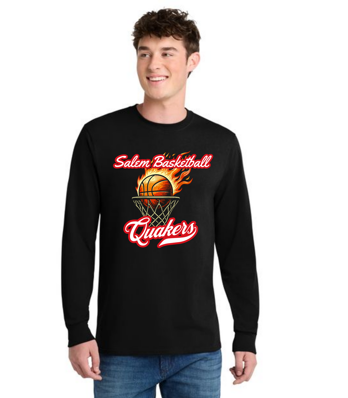 SALEM QUAKERS BASKETBALL DM132 District ® Perfect Tri ® Long Sleeve Tee 18
