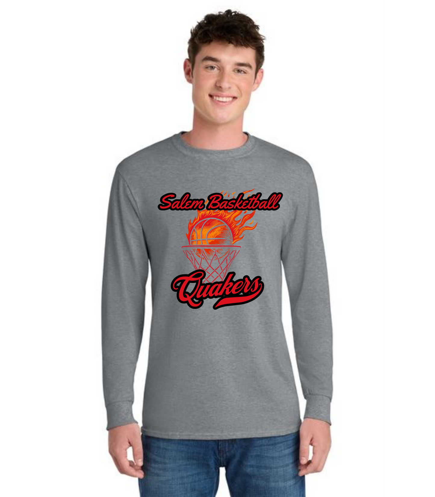 SALEM QUAKERS BASKETBALL DM132 District ® Perfect Tri ® Long Sleeve Tee 18