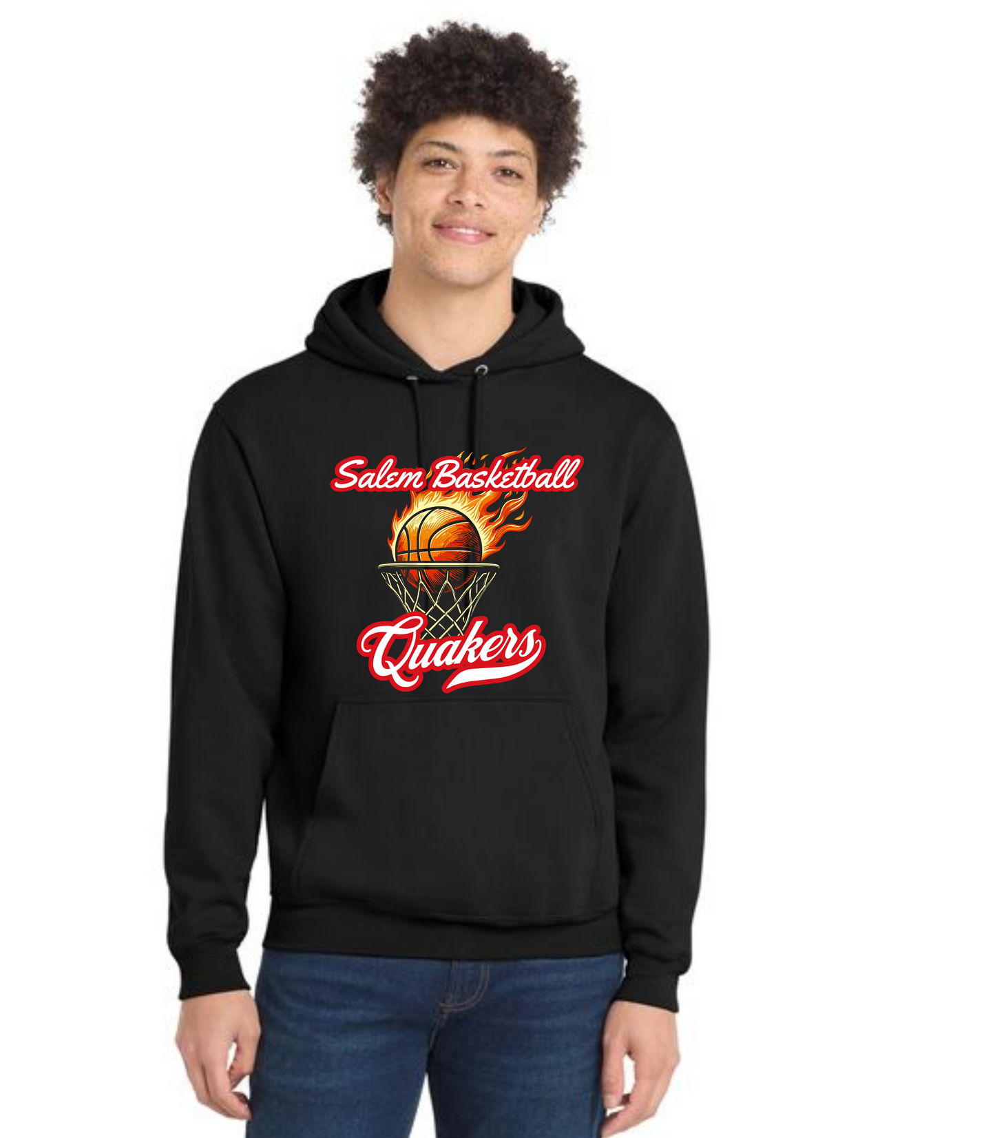 SALEM QUAKERS BASKETBALL Port & Company® Core Fleece Pullover Hooded Sweatshirt 18