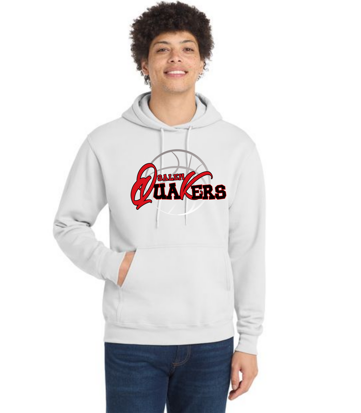 SALEM QUAKERS BASKETBALL Port & Company® Core Fleece Pullover Hooded Sweatshirt 21