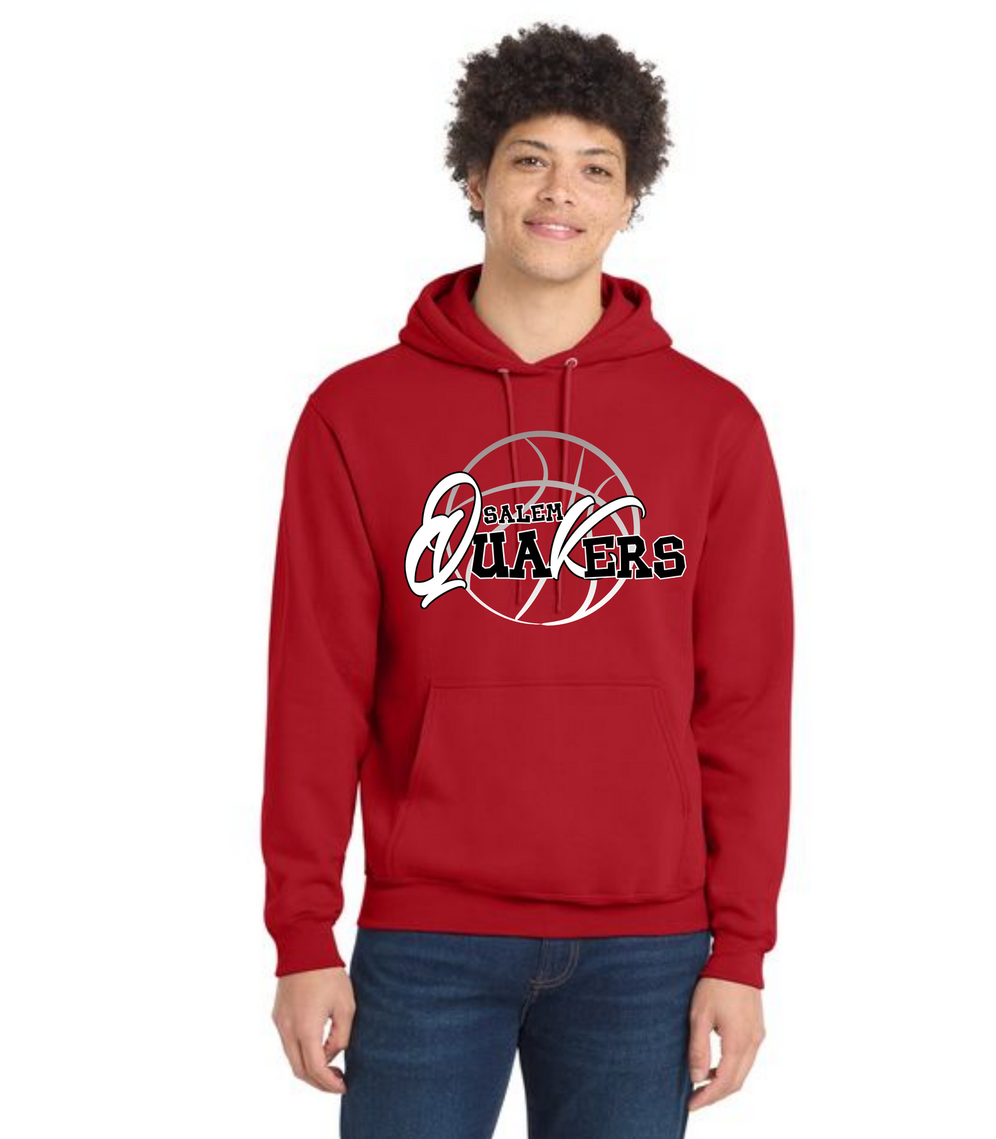 SALEM QUAKERS BASKETBALL Port & Company® Core Fleece Pullover Hooded Sweatshirt 21