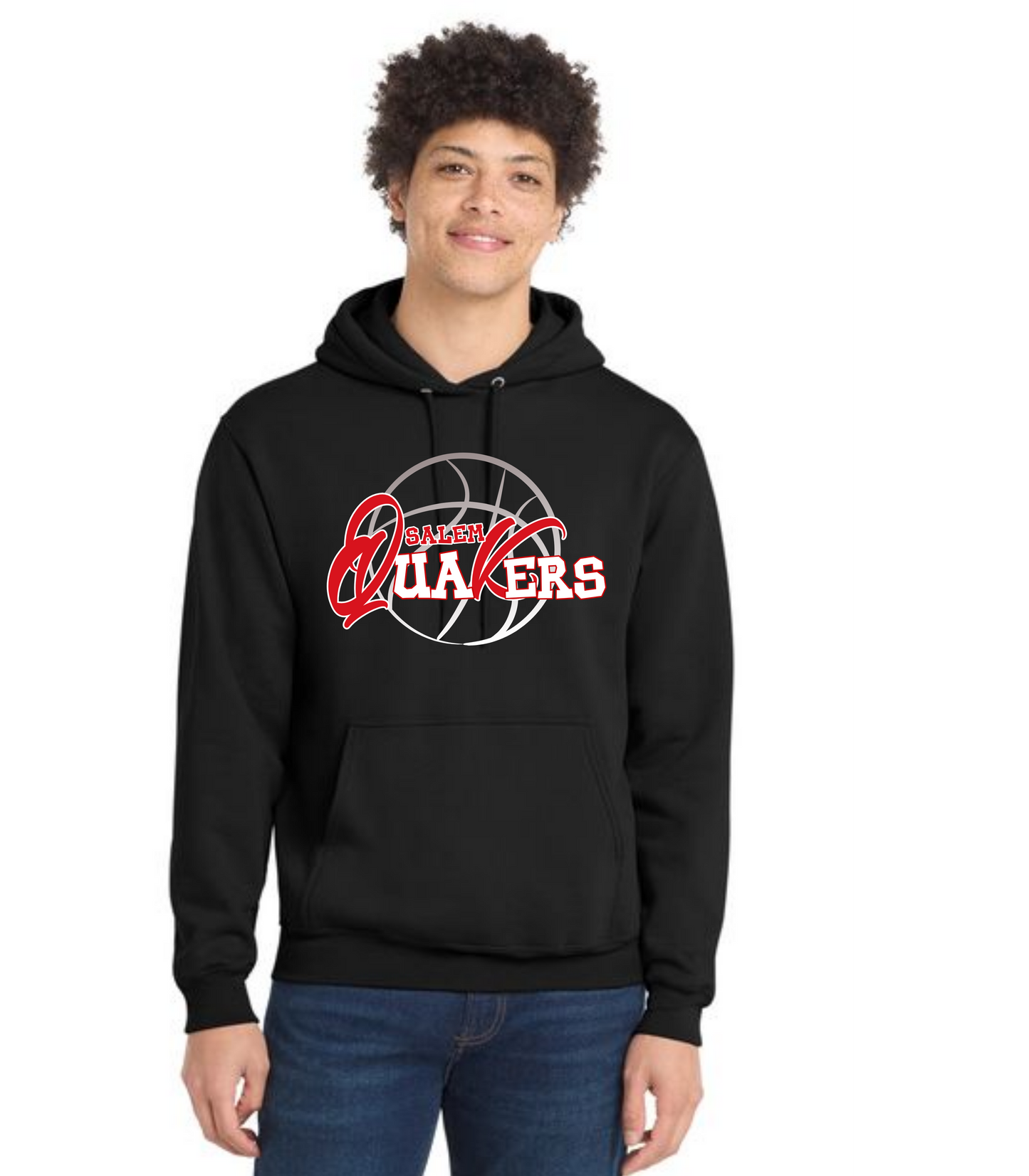 SALEM QUAKERS BASKETBALL Port & Company® Core Fleece Pullover Hooded Sweatshirt 21