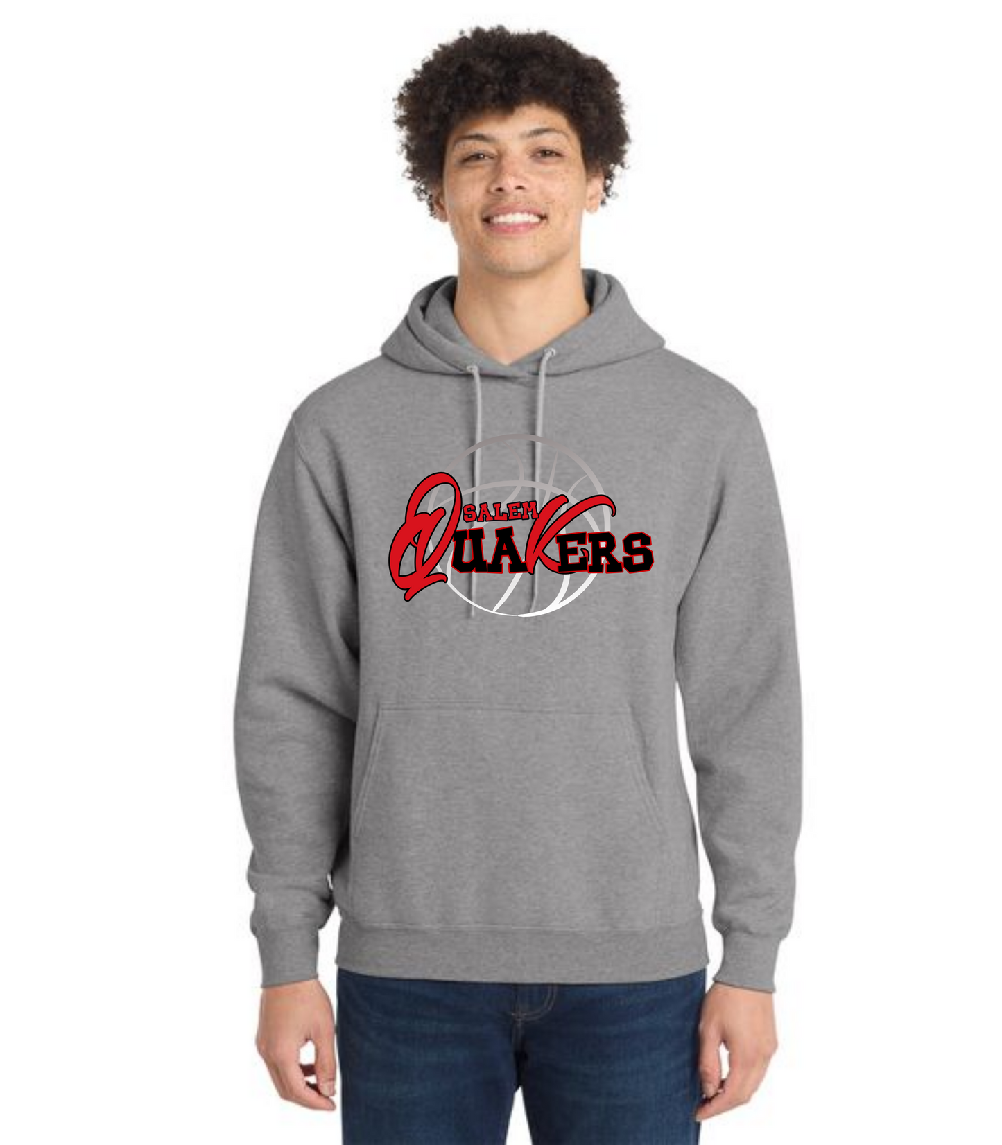 SALEM QUAKERS BASKETBALL Port & Company® Core Fleece Pullover Hooded Sweatshirt 21