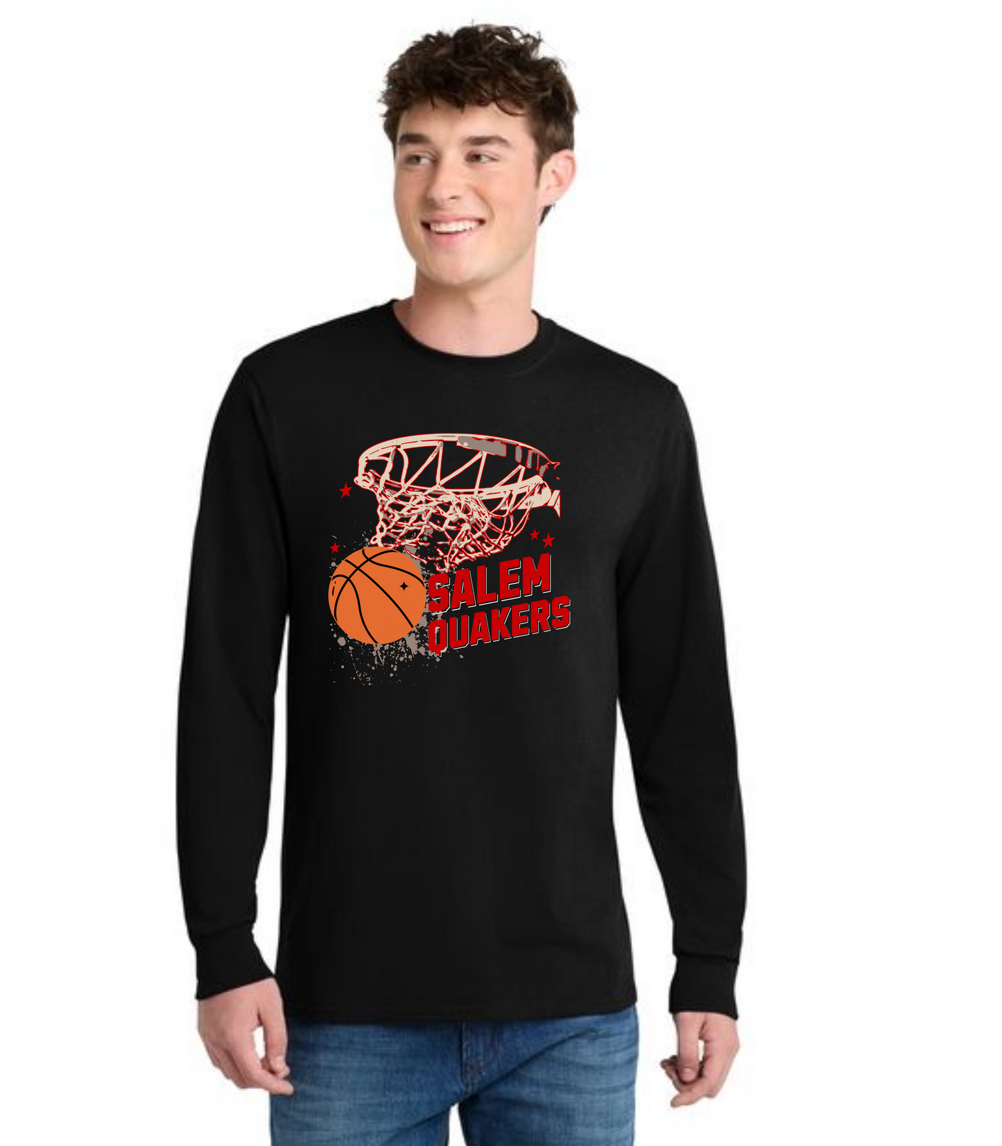 SALEM QUAKERS BASKETBALL DM132 District ® Perfect Tri ® Long Sleeve Tee 23