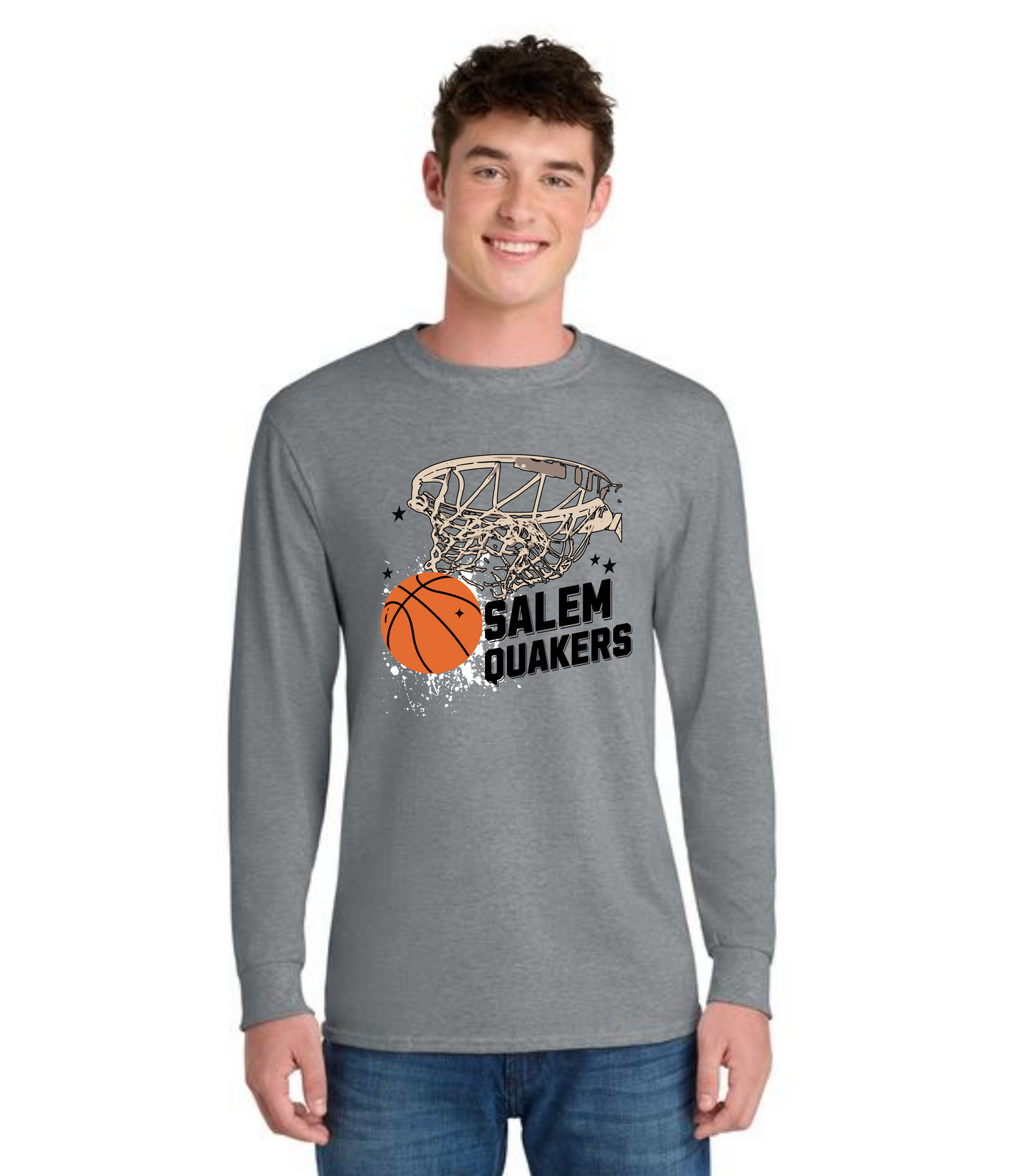 SALEM QUAKERS BASKETBALL DM132 District ® Perfect Tri ® Long Sleeve Tee 23