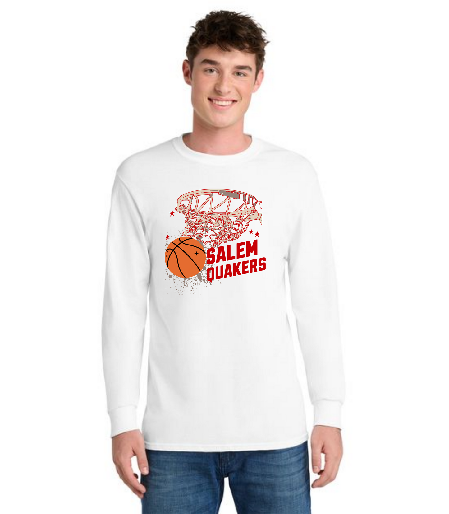 SALEM QUAKERS BASKETBALL DM132 District ® Perfect Tri ® Long Sleeve Tee 23
