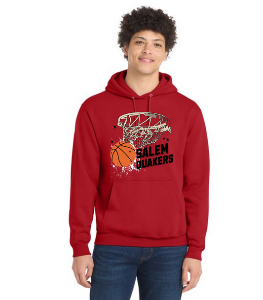 SALEM QUAKERS BASKETBALL Port & Company® Core Fleece Pullover Hooded Sweatshirt 23