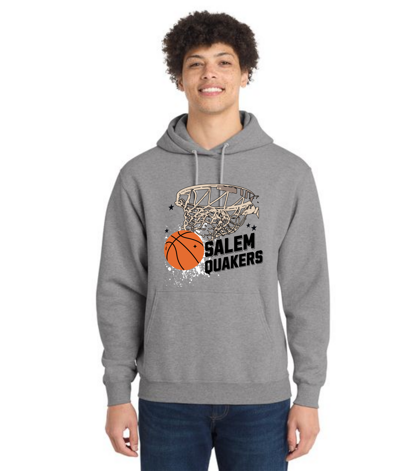 SALEM QUAKERS BASKETBALL Port & Company® Core Fleece Pullover Hooded Sweatshirt 23