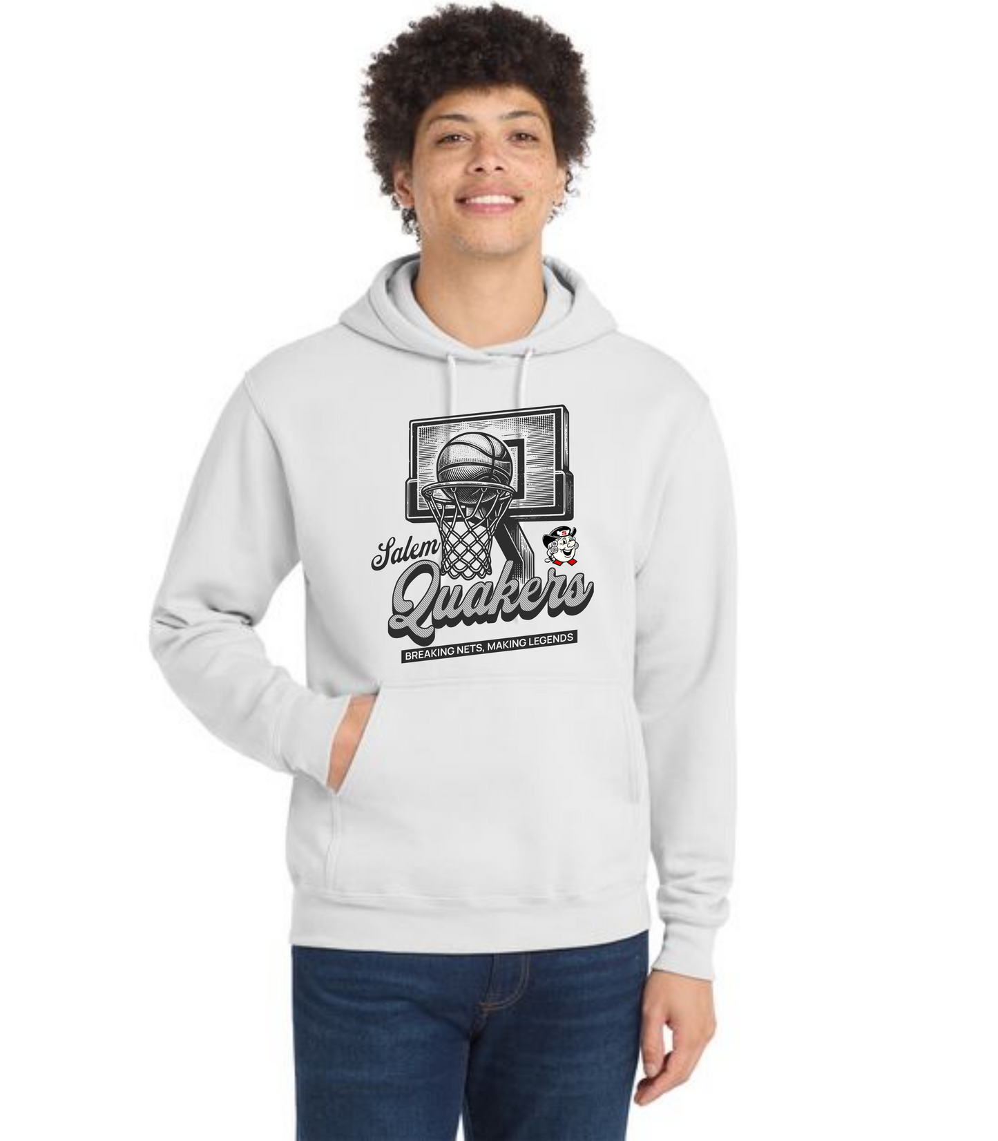 SALEM QUAKERS BASKETBALL Port & Company® Core Fleece Pullover Hooded Sweatshirt 12