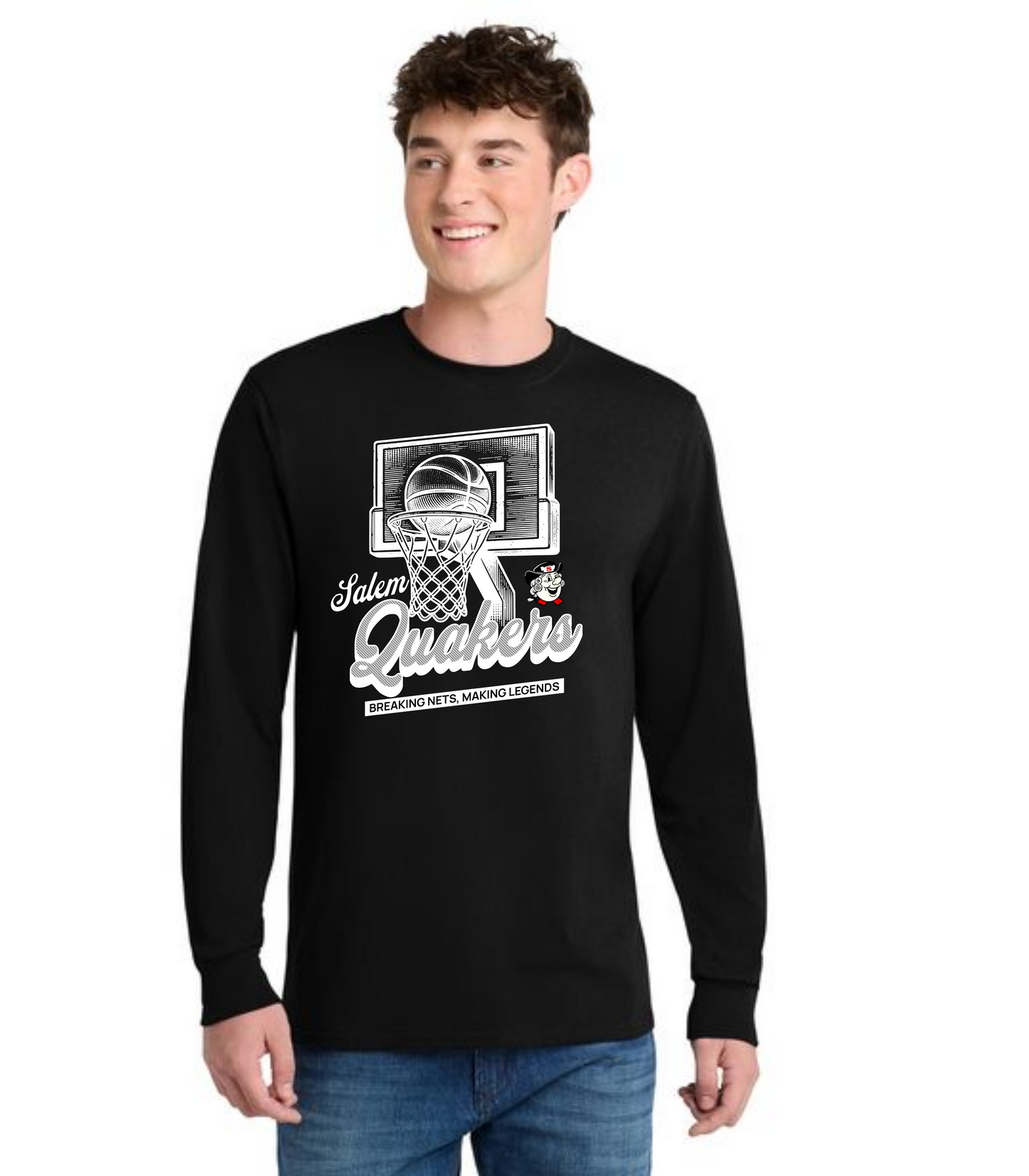 SALEM QUAKERS BASKETBALL DM132 District ® Perfect Tri ® Long Sleeve Tee 12