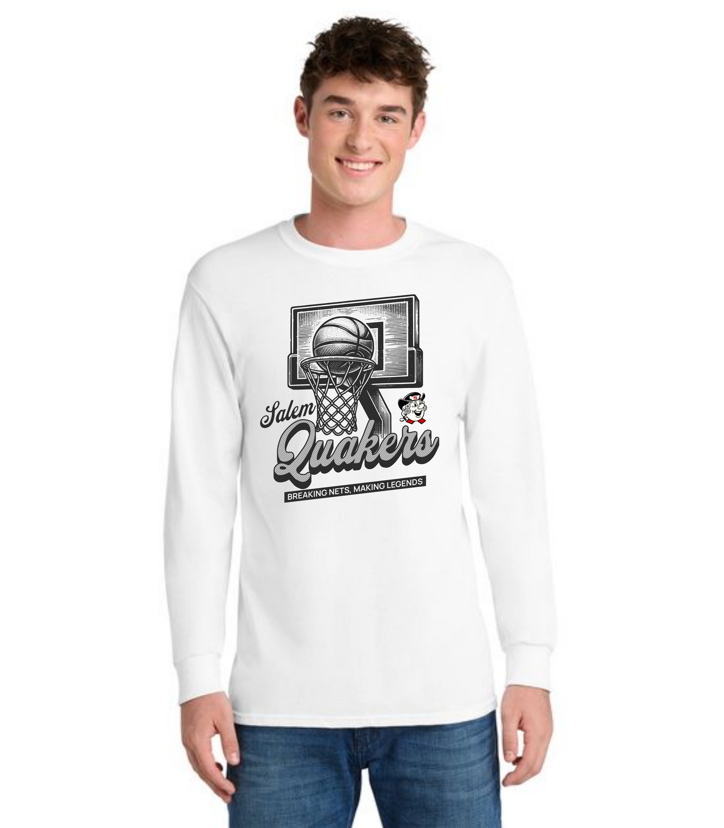 SALEM QUAKERS BASKETBALL DM132 District ® Perfect Tri ® Long Sleeve Tee 12