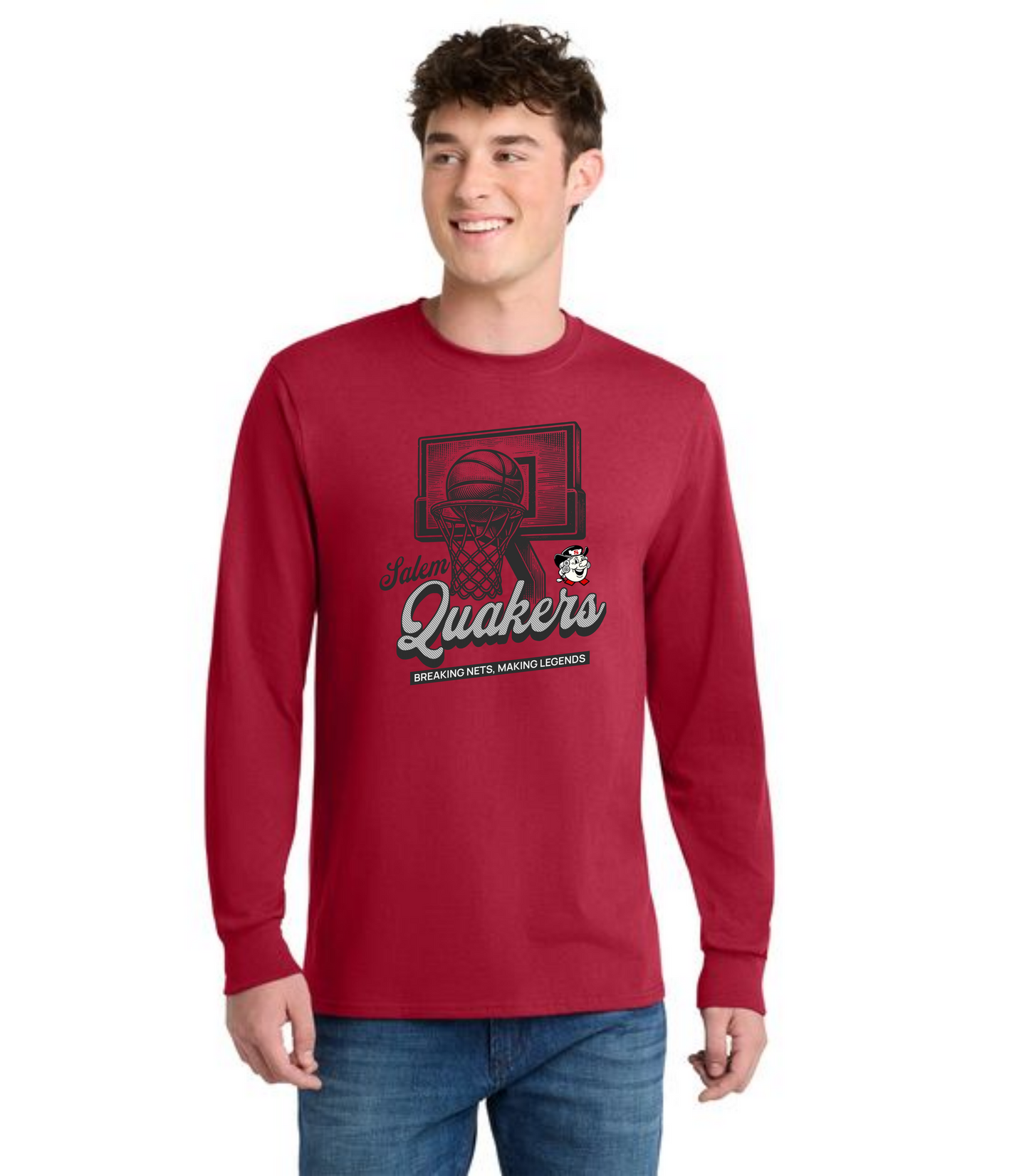 SALEM QUAKERS BASKETBALL DM132 District ® Perfect Tri ® Long Sleeve Tee 12