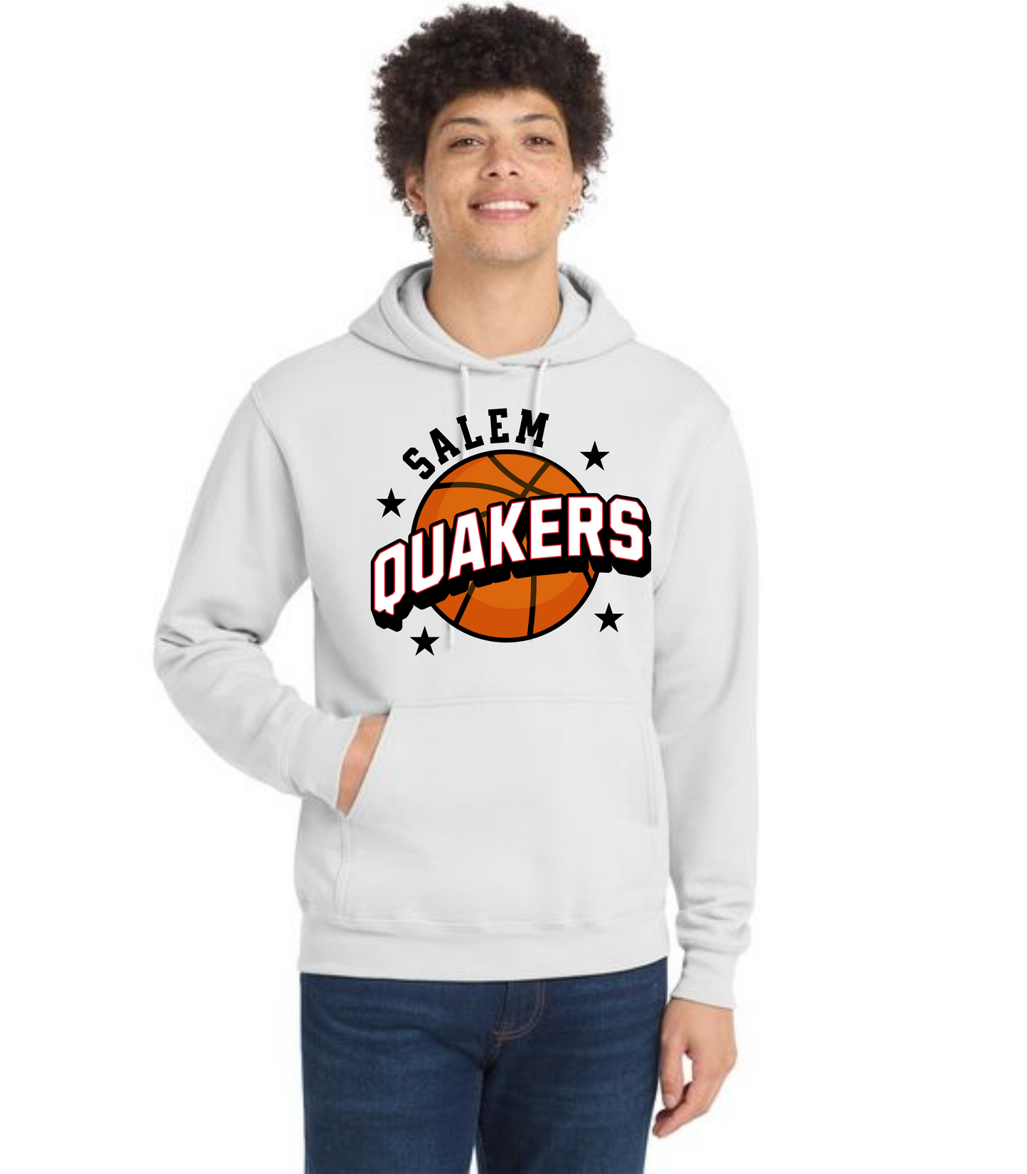 SALEM QUAKERS BASKETBALL Port & Company® Core Fleece Pullover Hooded Sweatshirt 16