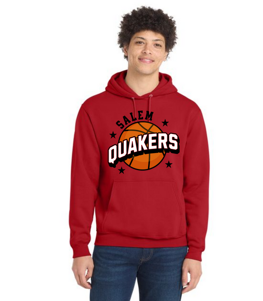 SALEM QUAKERS BASKETBALL Port & Company® Core Fleece Pullover Hooded Sweatshirt 16