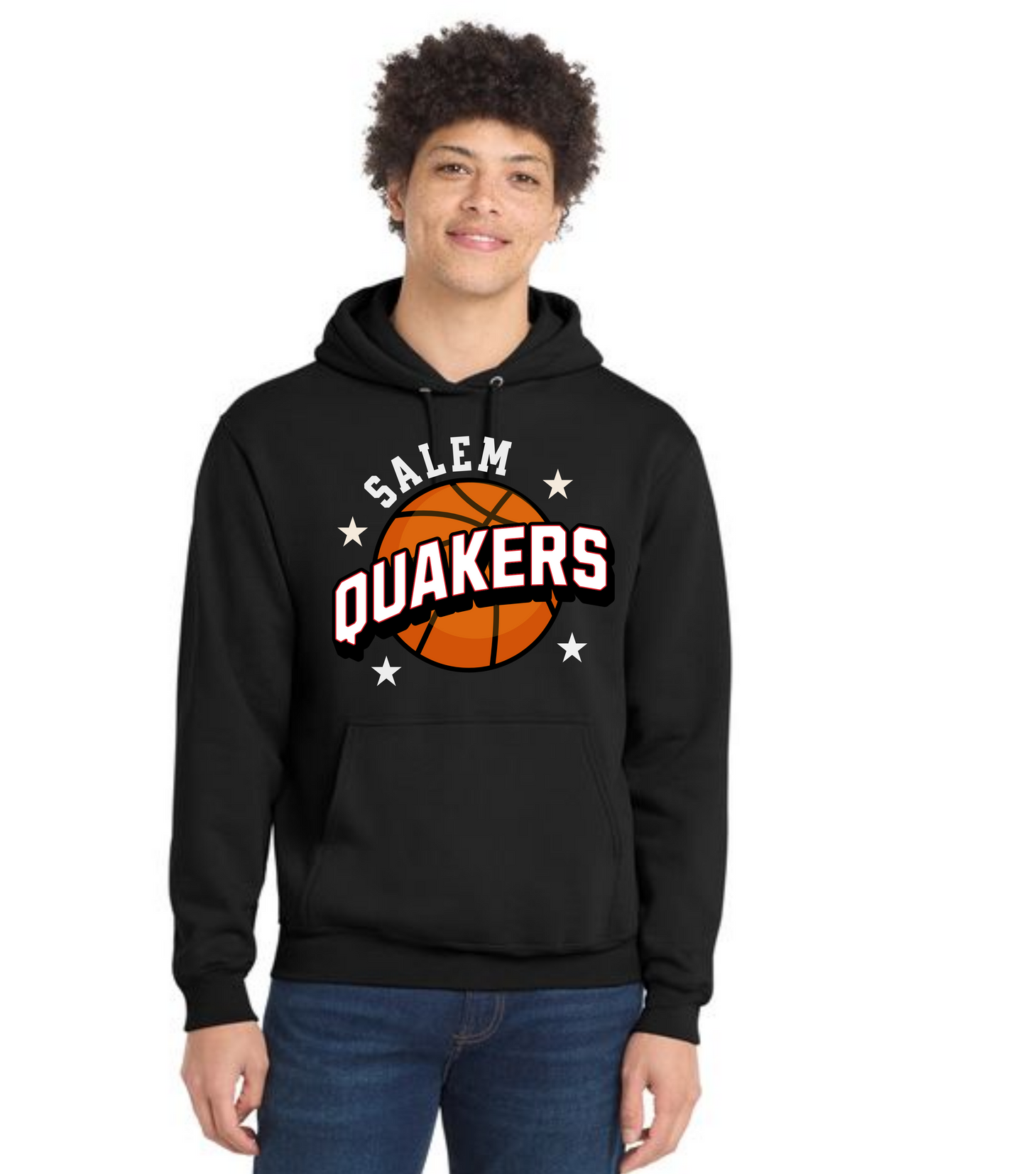 SALEM QUAKERS BASKETBALL Port & Company® Core Fleece Pullover Hooded Sweatshirt 16
