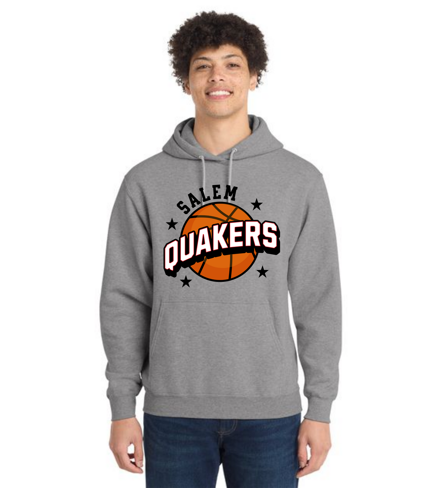 SALEM QUAKERS BASKETBALL Port & Company® Core Fleece Pullover Hooded Sweatshirt 16