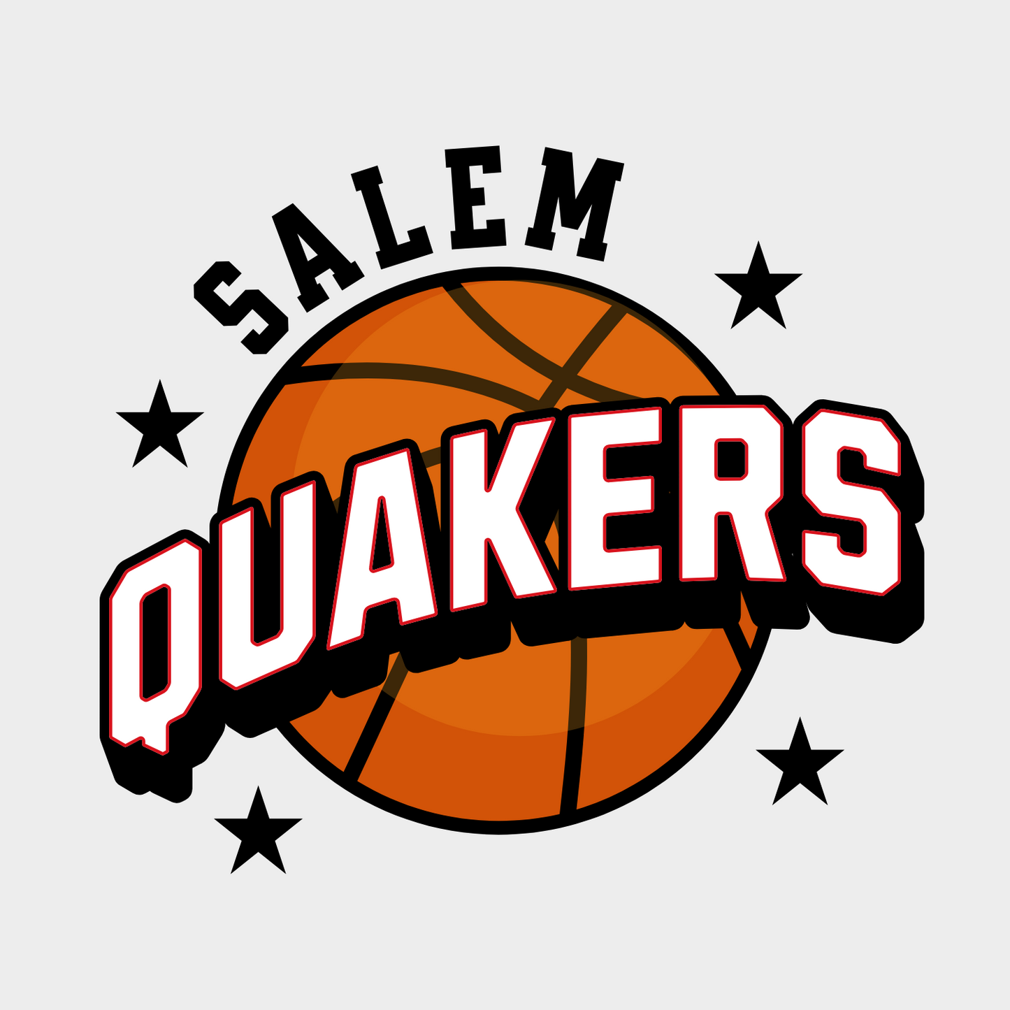 SALEM QUAKERS BASKETBALL Port & Company® Core Fleece Pullover Hooded Sweatshirt 16