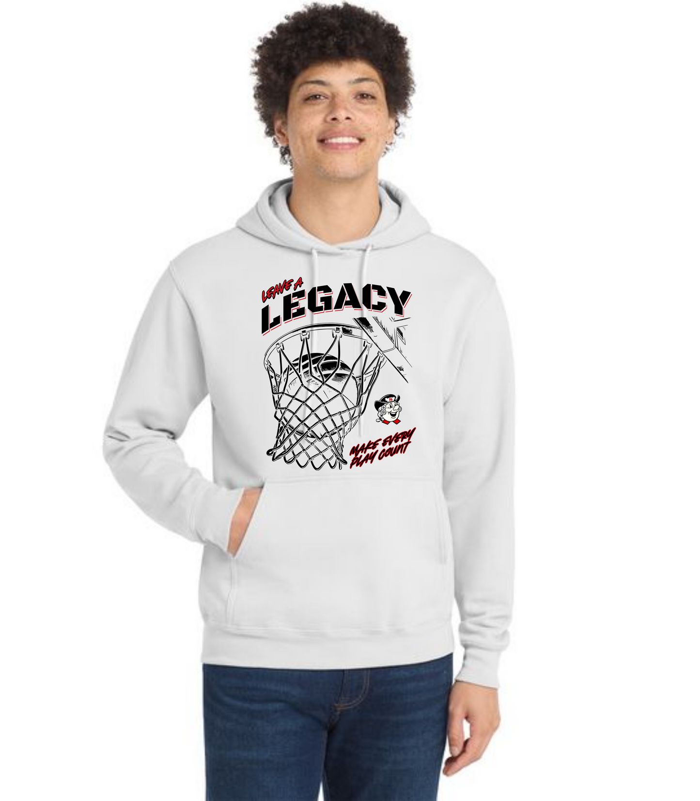 SALEM QUAKERS BASKETBALL Port & Company® Core Fleece Pullover Hooded Sweatshirt 17