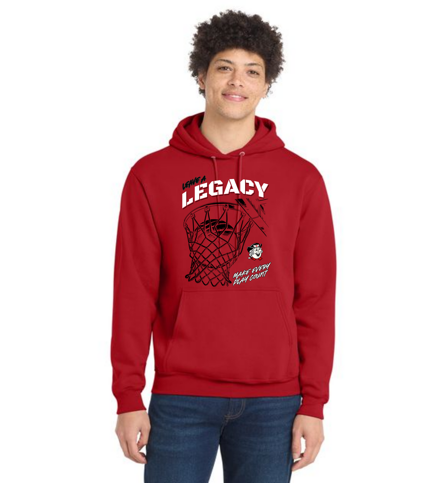 SALEM QUAKERS BASKETBALL Port & Company® Core Fleece Pullover Hooded Sweatshirt 17