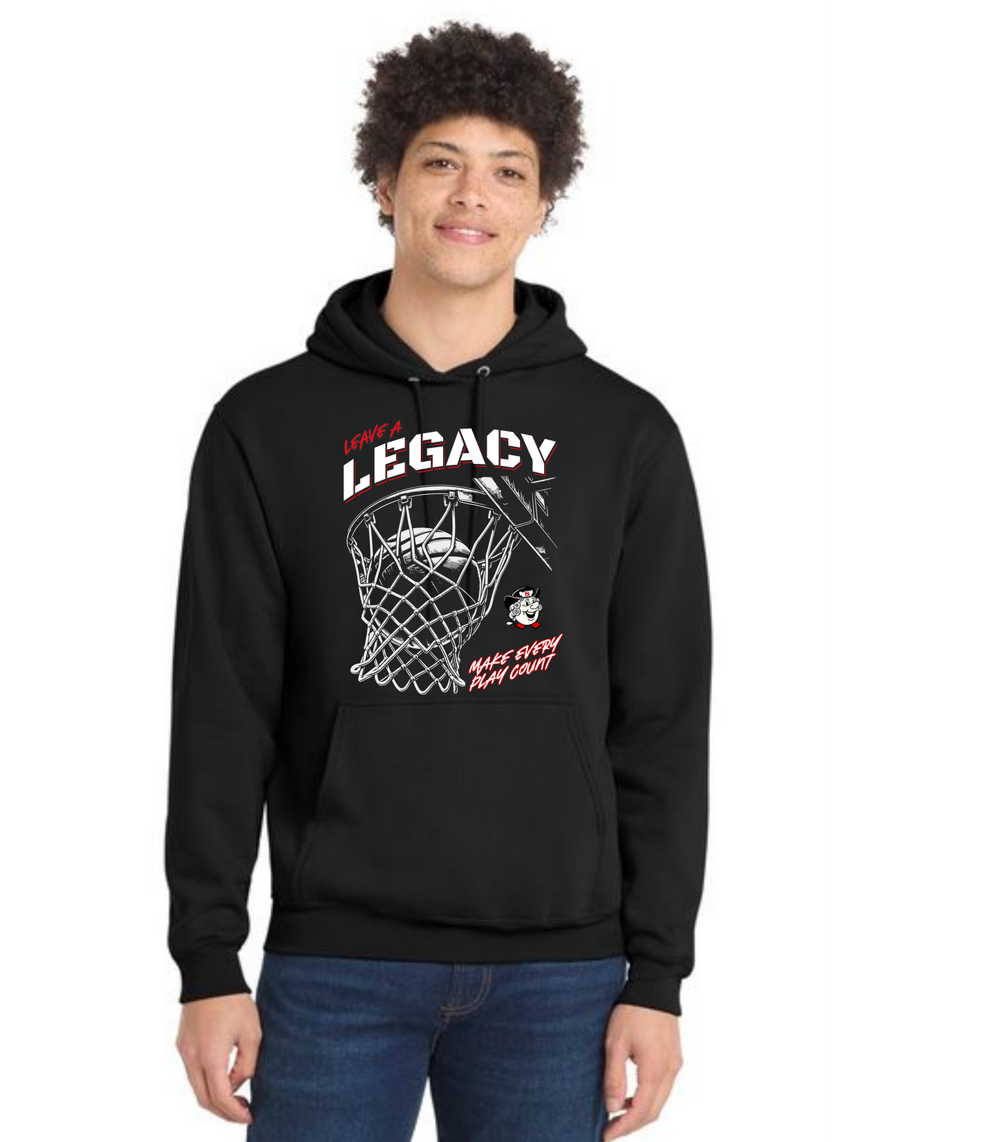 SALEM QUAKERS BASKETBALL Port & Company® Core Fleece Pullover Hooded Sweatshirt 17