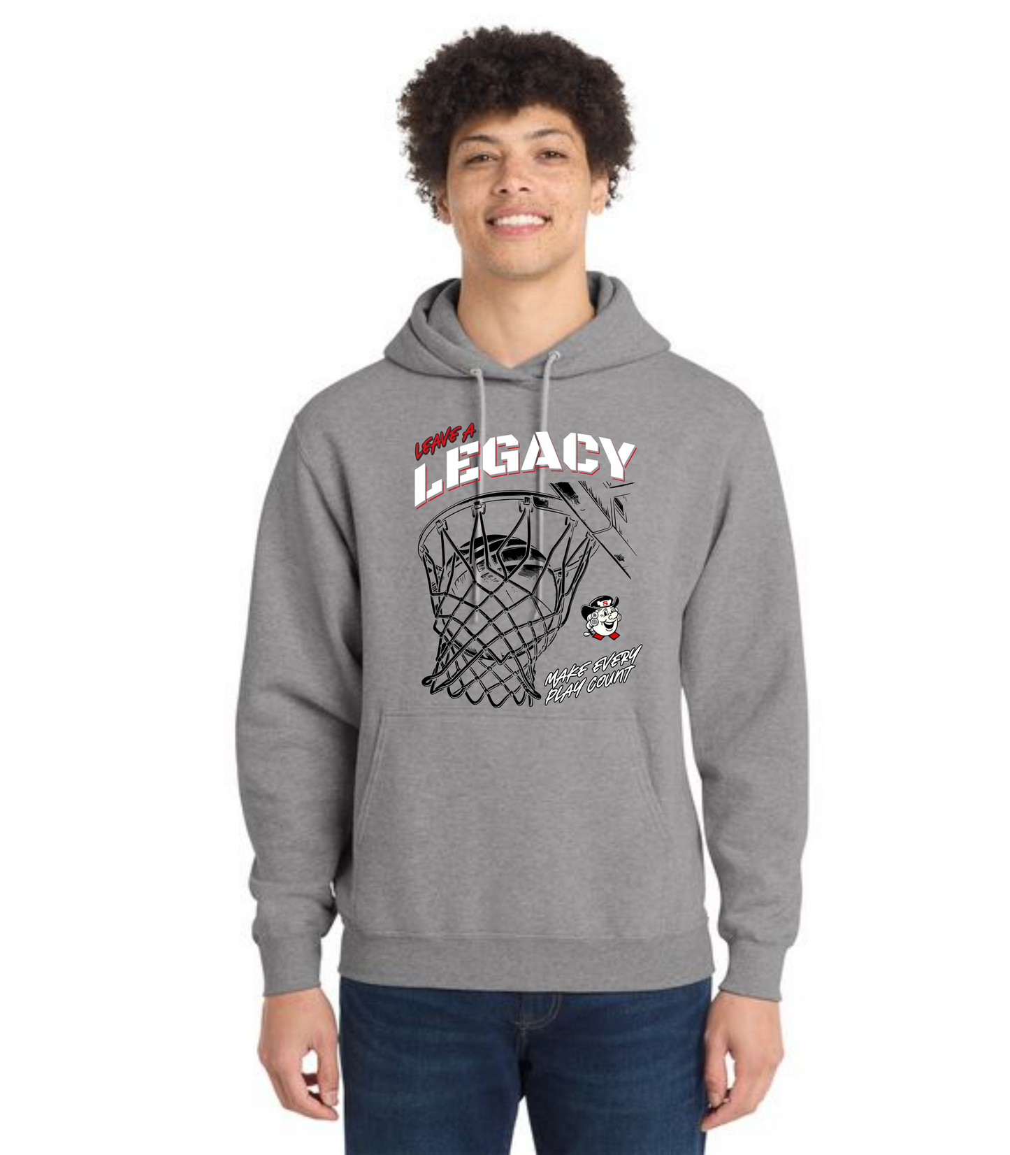 SALEM QUAKERS BASKETBALL Port & Company® Core Fleece Pullover Hooded Sweatshirt 17