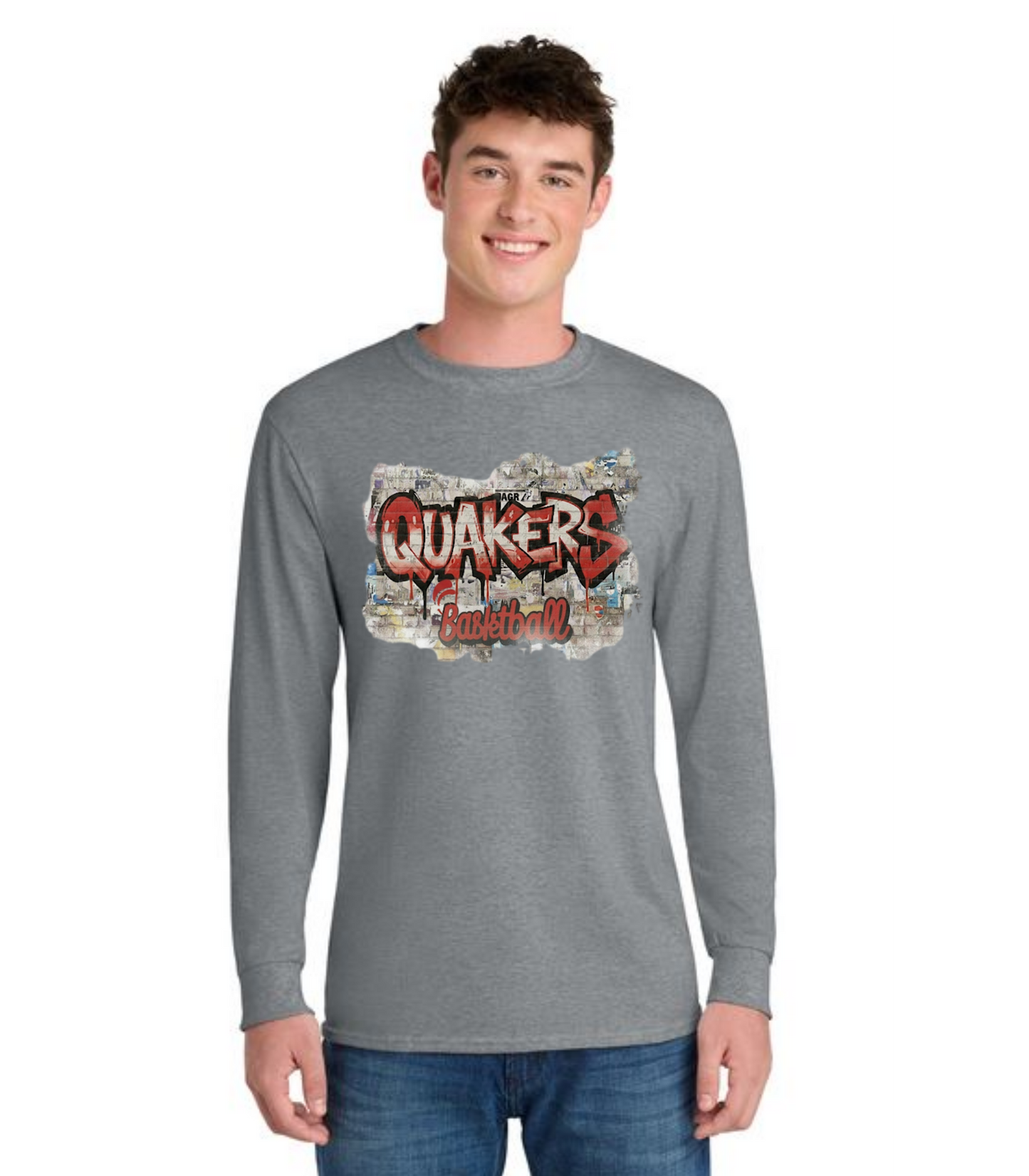 SALEM QUAKERS BASKETBALL DM132 District ® Perfect Tri ® Long Sleeve Tee 19