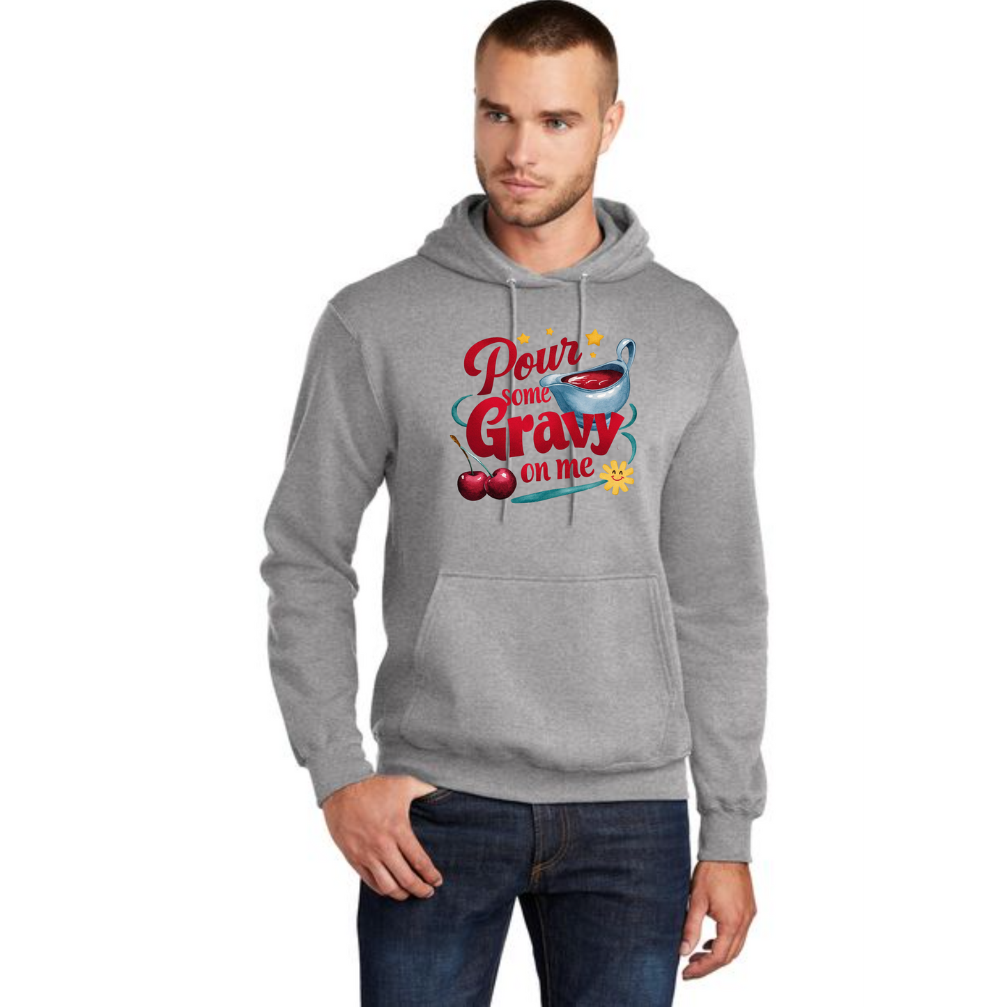THANKSGIVING Port & Company® Core Fleece Pullover Hooded Sweatshirt 13