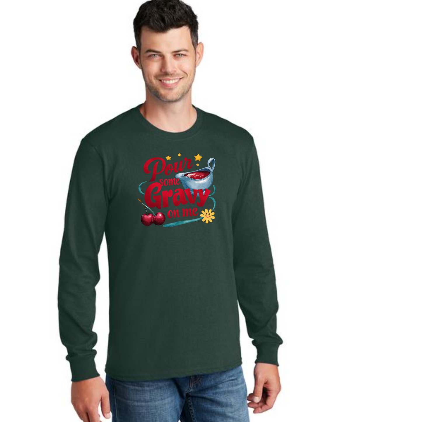 THANKSGIVING PC54LS Port & Company® Long Sleeve Core Cotton Tee 13
