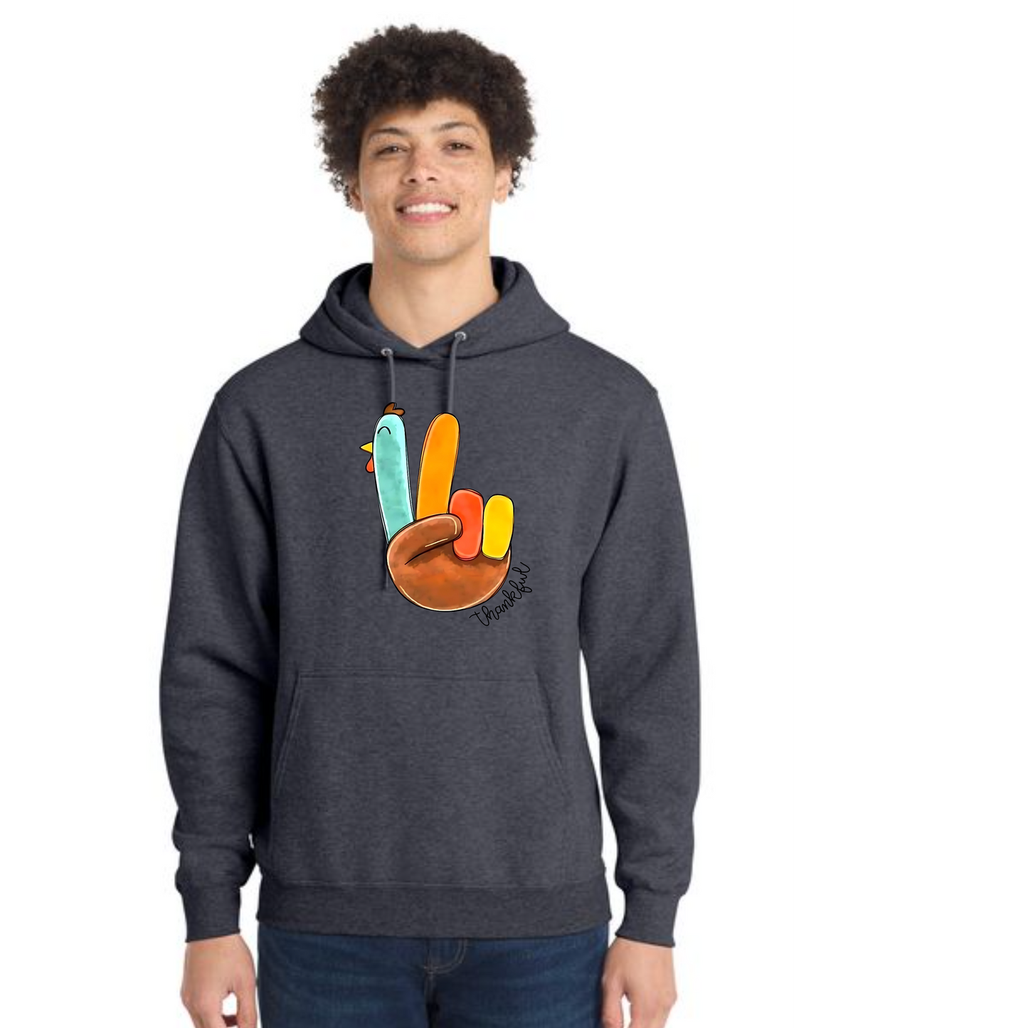 THANKSGIVING Port & Company® Core Fleece Pullover Hooded Sweatshirt 15