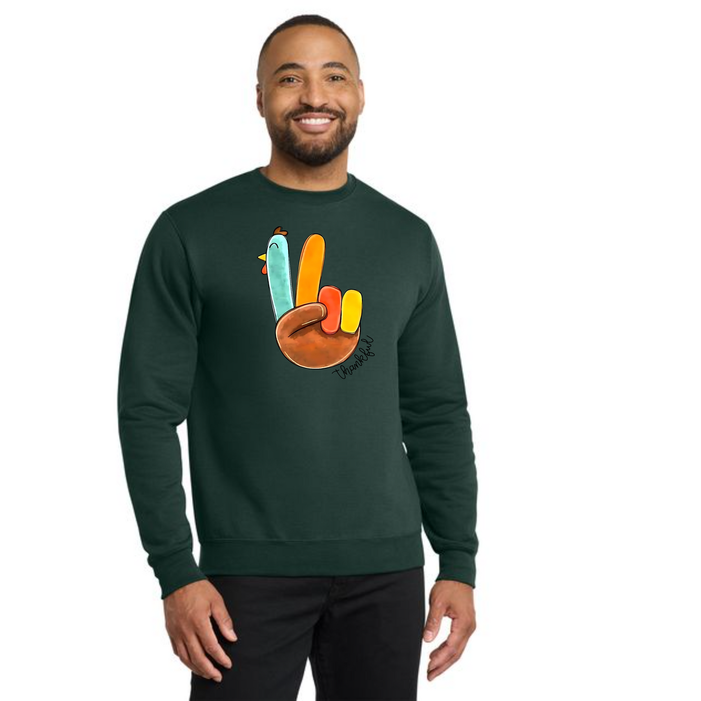 THANKSGIVING PC78 Port & Company® Core Fleece Crewneck Sweatshirt 15