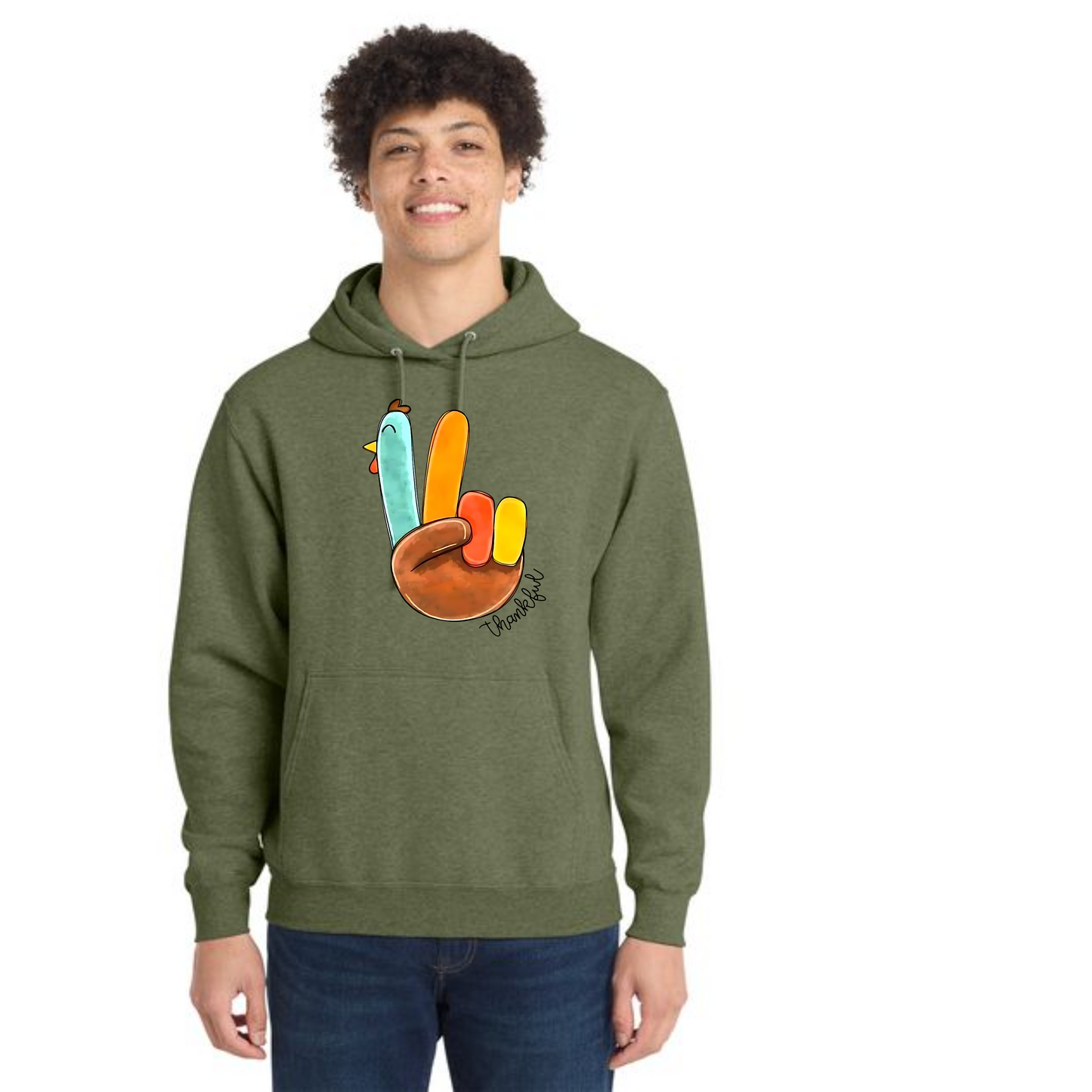 THANKSGIVING Port & Company® Core Fleece Pullover Hooded Sweatshirt 15