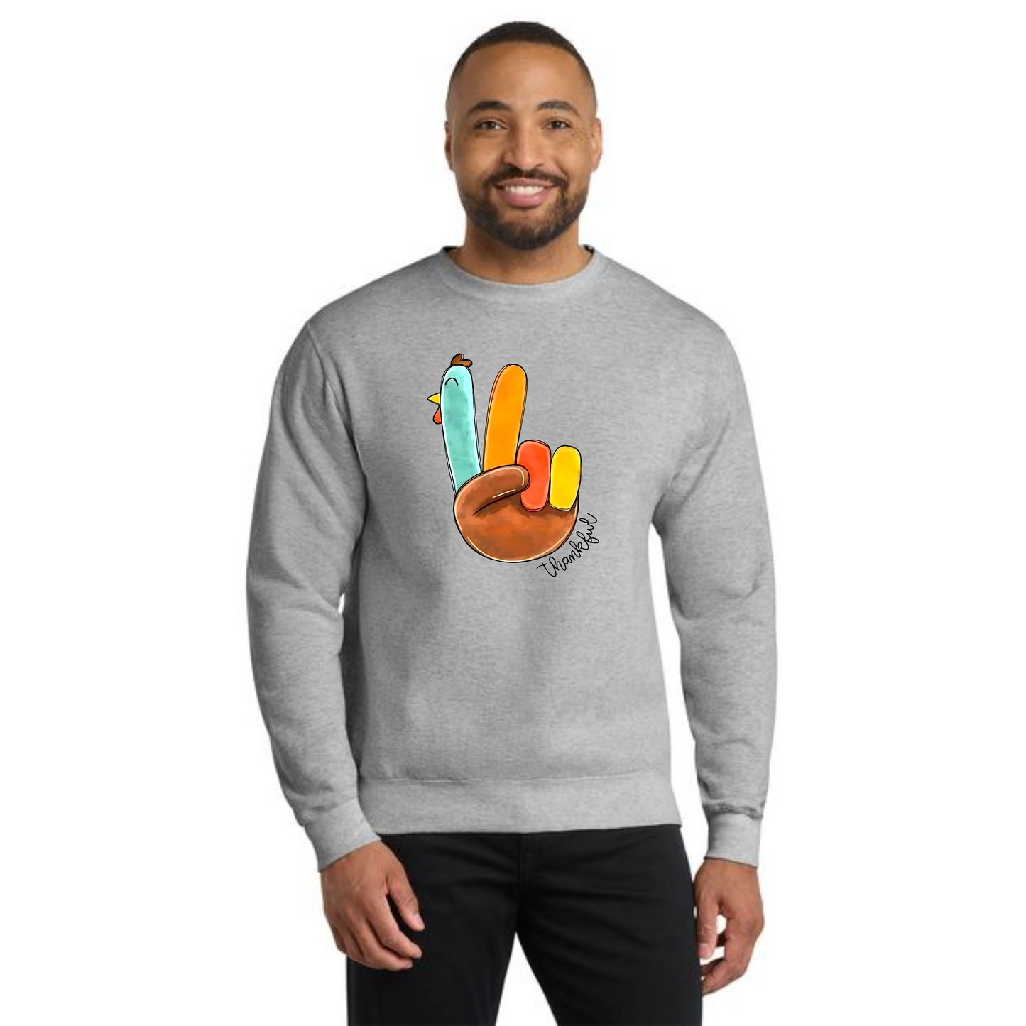 THANKSGIVING PC78 Port & Company® Core Fleece Crewneck Sweatshirt 15