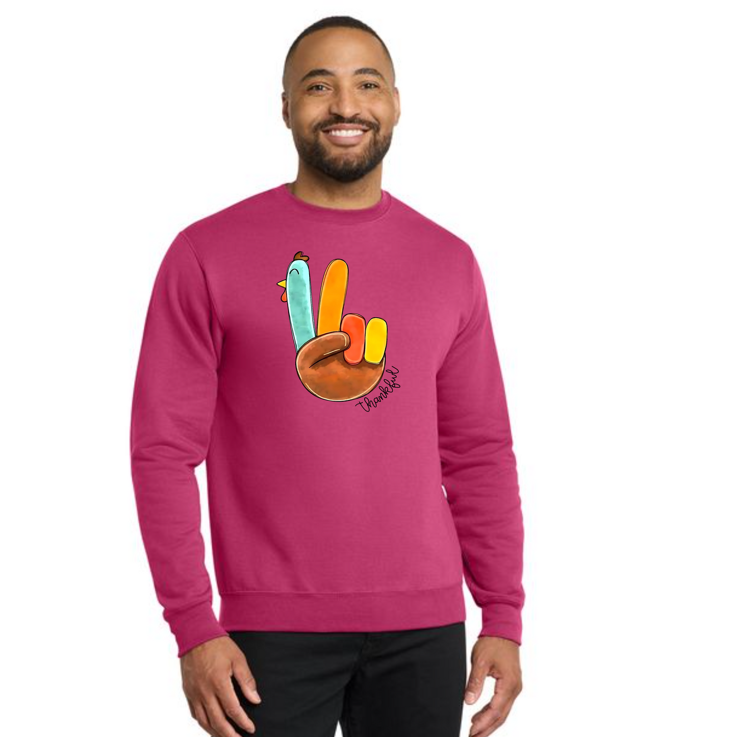 THANKSGIVING PC78 Port & Company® Core Fleece Crewneck Sweatshirt 15