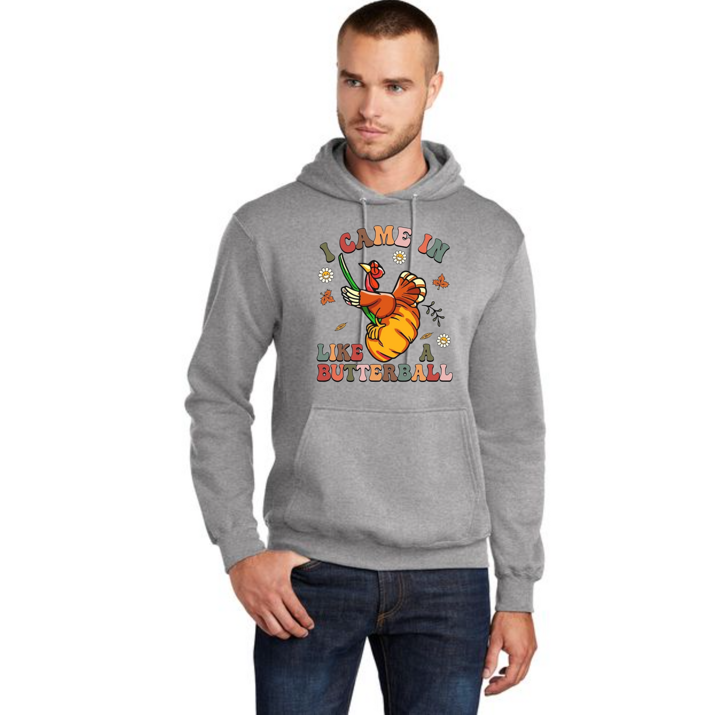 THANKSGIVING Port & Company® Core Fleece Pullover Hooded Sweatshirt 16