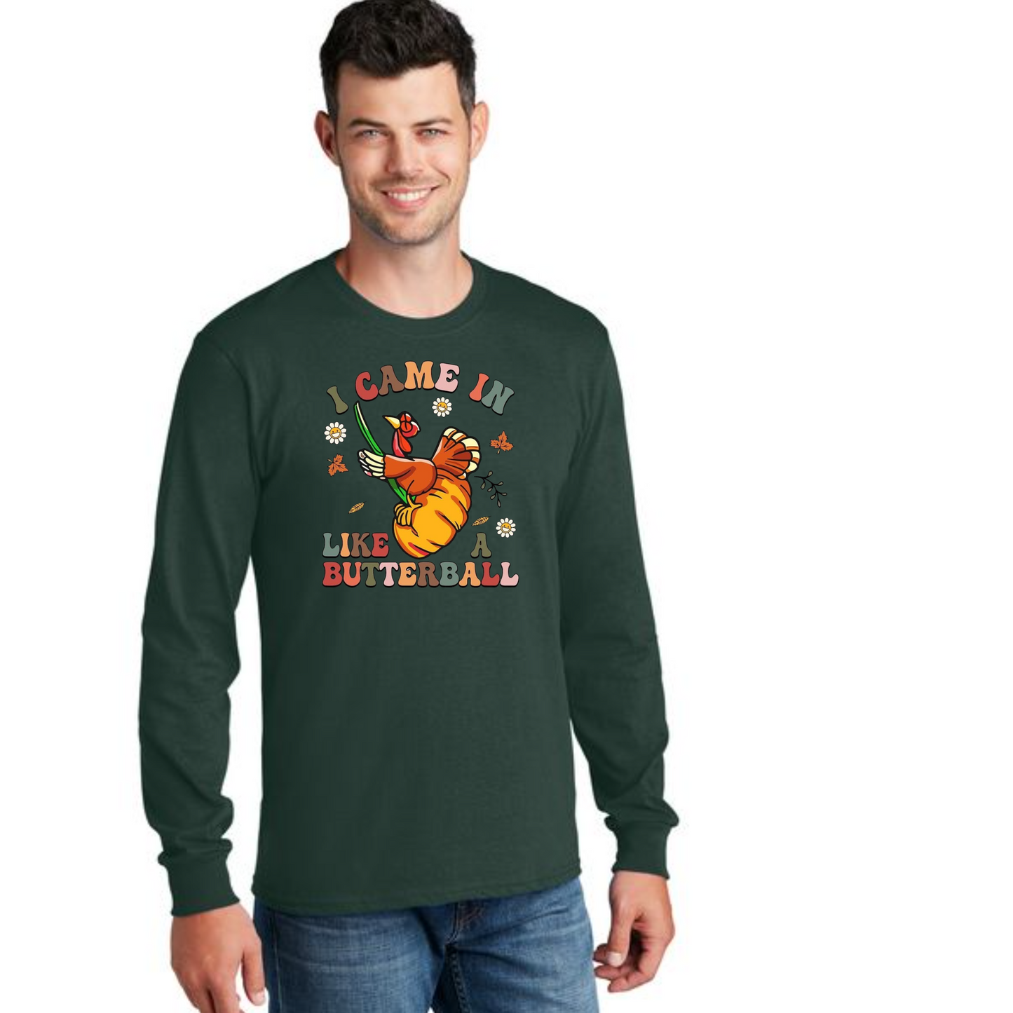 THANKSGIVING PC54LS Port & Company® Long Sleeve Core Cotton Tee 16