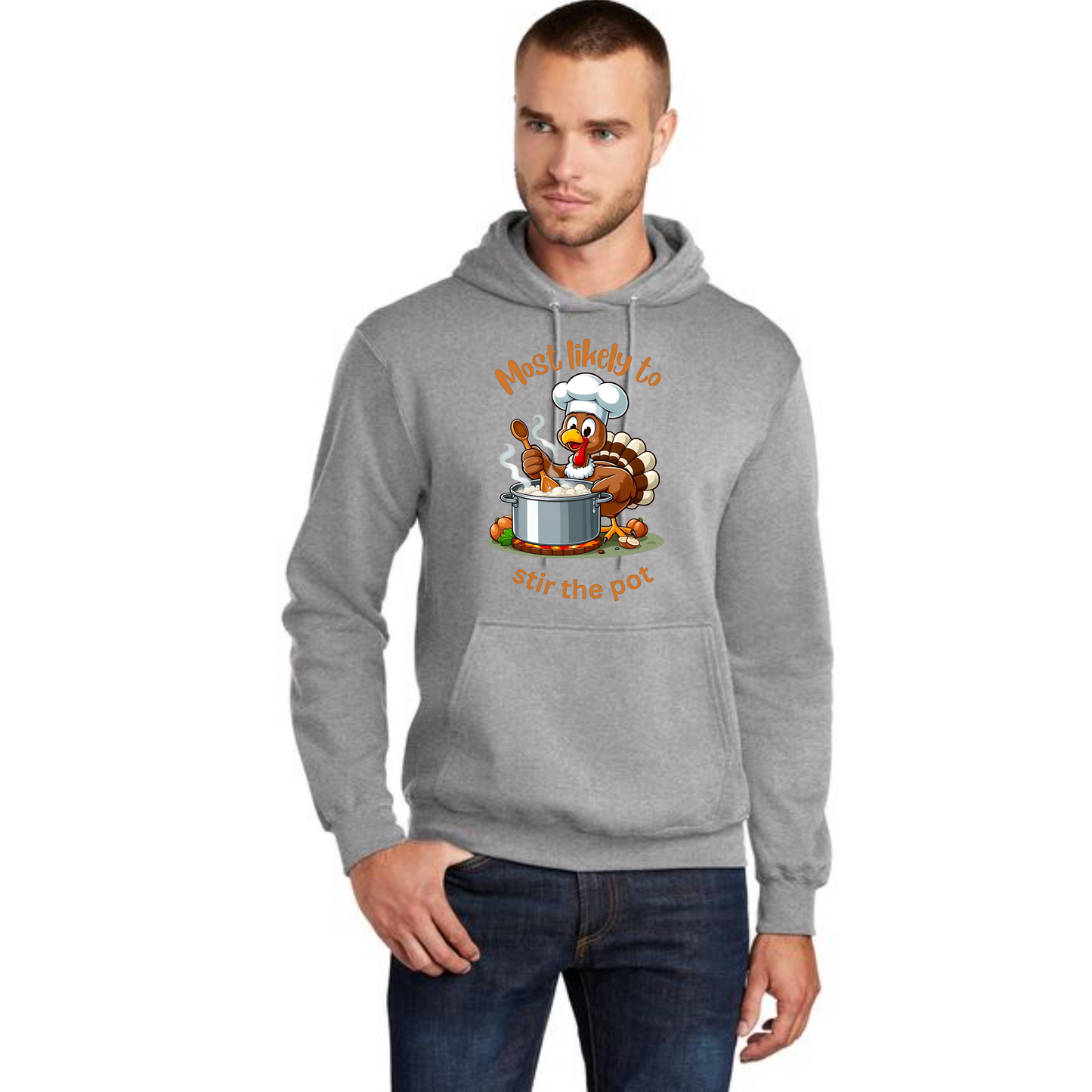 THANKSGIVING Port & Company® Core Fleece Pullover Hooded Sweatshirt 17