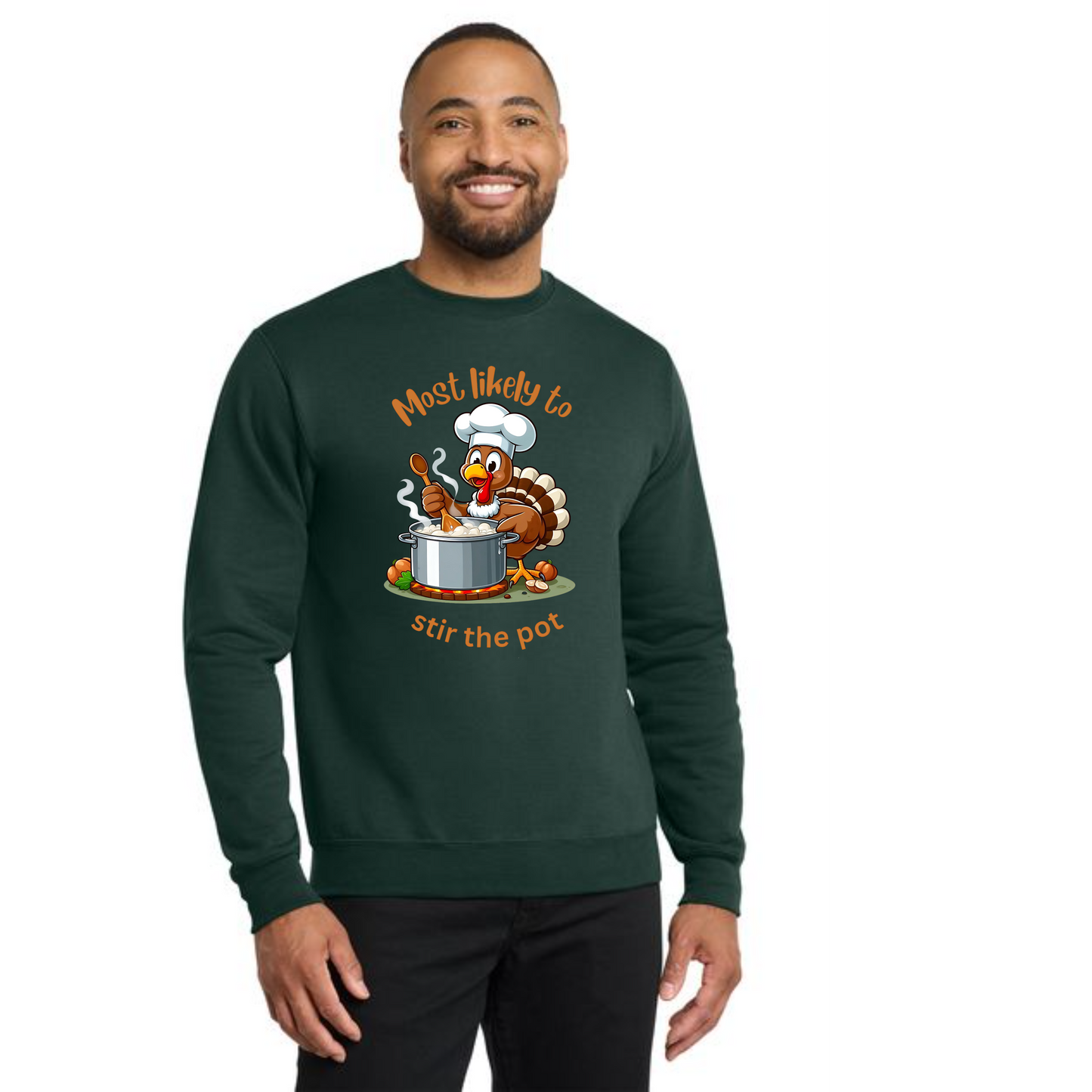 THANKSGIVING PC78 Port & Company® Core Fleece Crewneck Sweatshirt 17