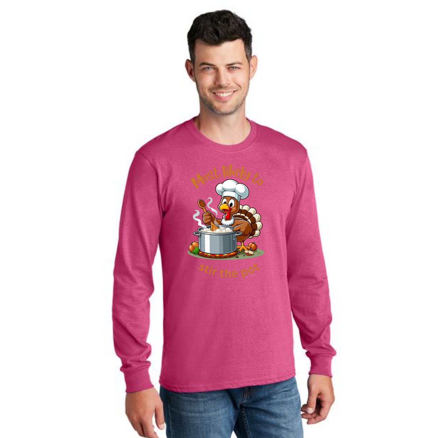 THANKSGIVING PC54LS Port & Company® Long Sleeve Core Cotton Tee 17