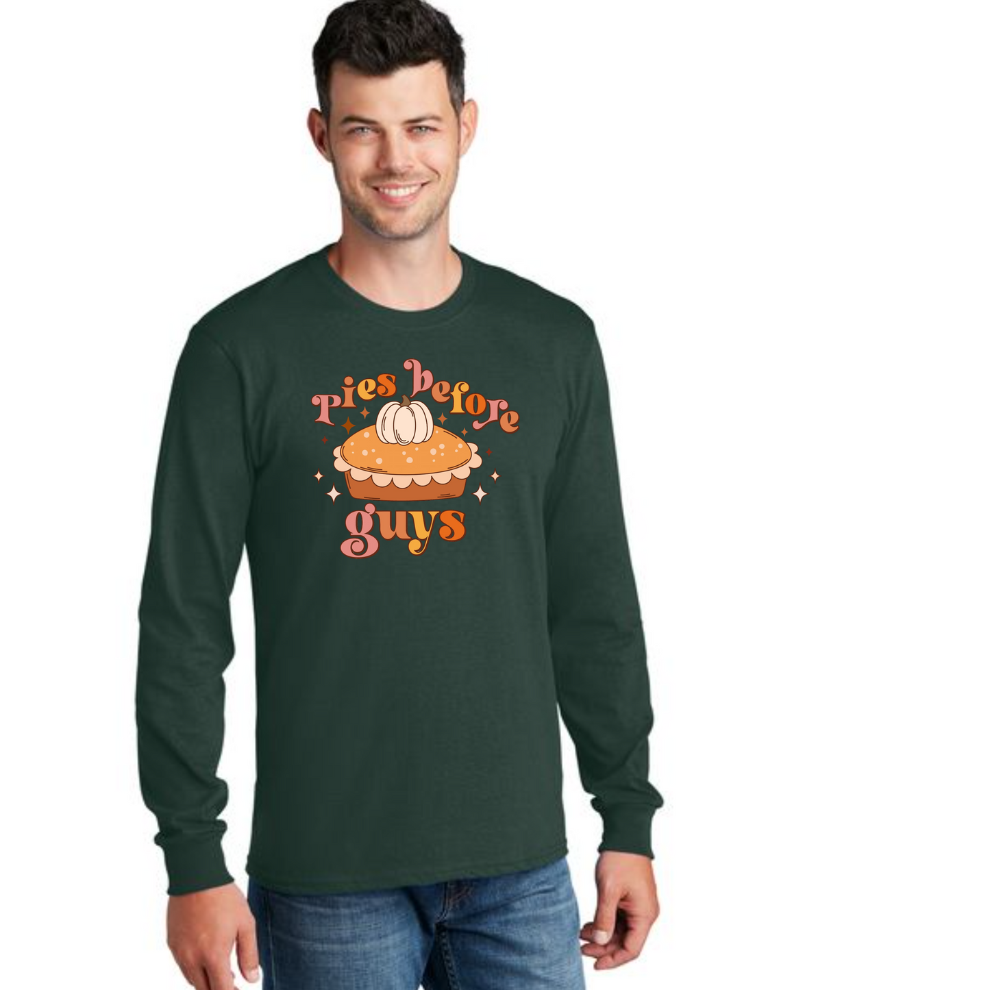 THANKSGIVING PC54LS Port & Company® Long Sleeve Core Cotton Tee 18