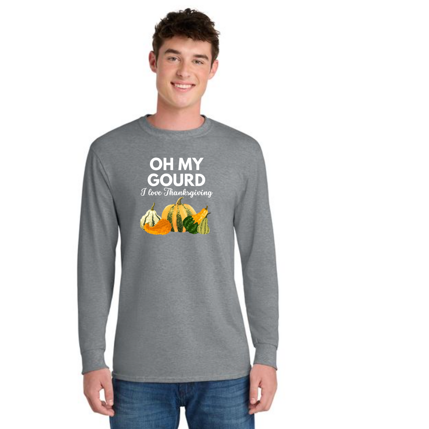 THANKSGIVING PC54LS Port & Company® Long Sleeve Core Cotton Tee 2