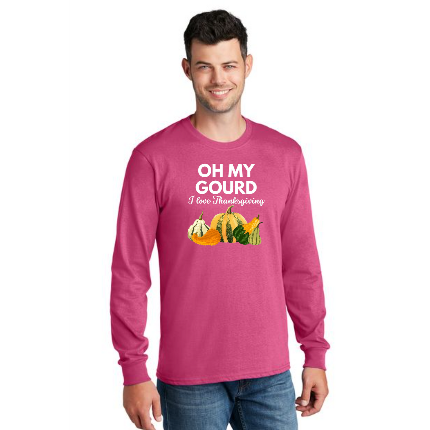 THANKSGIVING PC54LS Port & Company® Long Sleeve Core Cotton Tee 2