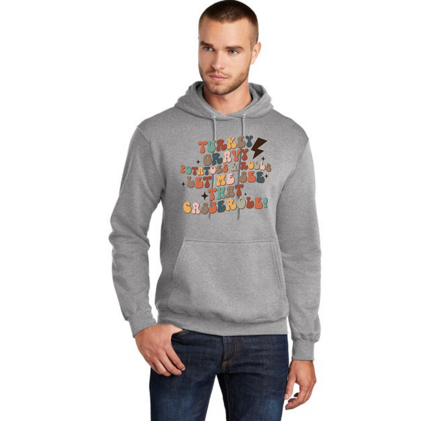 THANKSGIVING Port & Company® Core Fleece Pullover Hooded Sweatshirt 21
