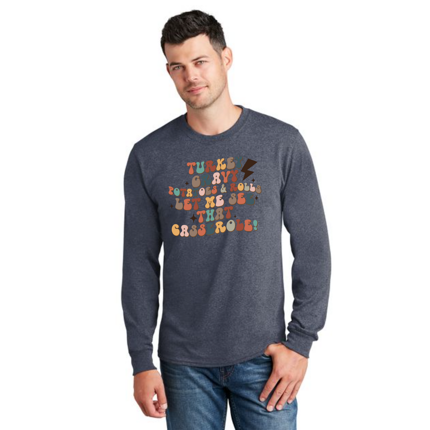 THANKSGIVING PC54LS Port & Company® Long Sleeve Core Cotton Tee 21
