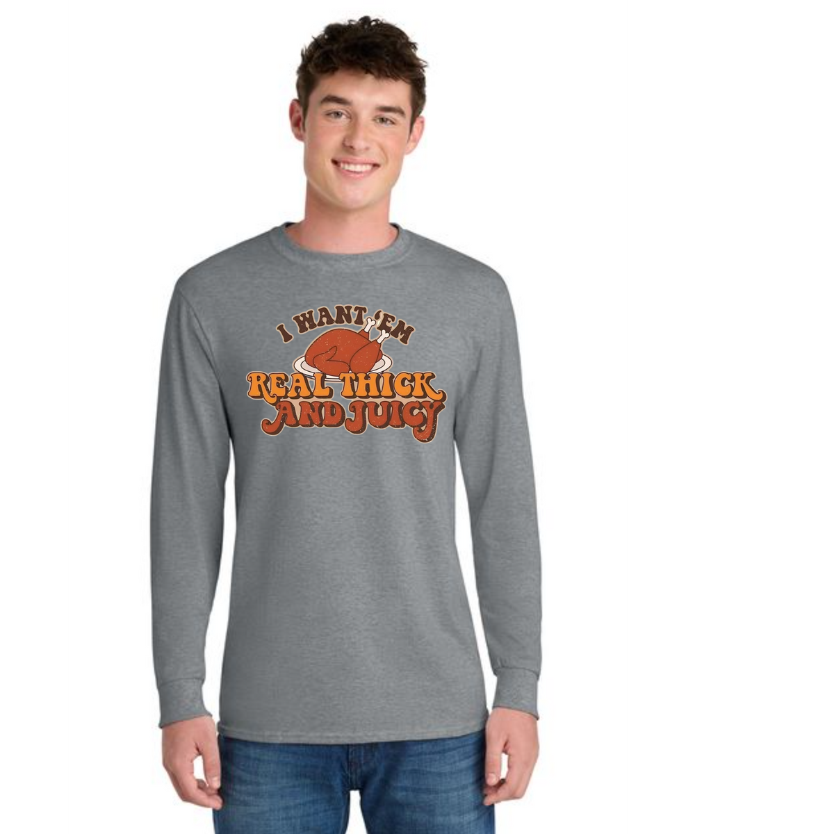 THANKSGIVING PC54LS Port & Company® Long Sleeve Core Cotton Tee 23