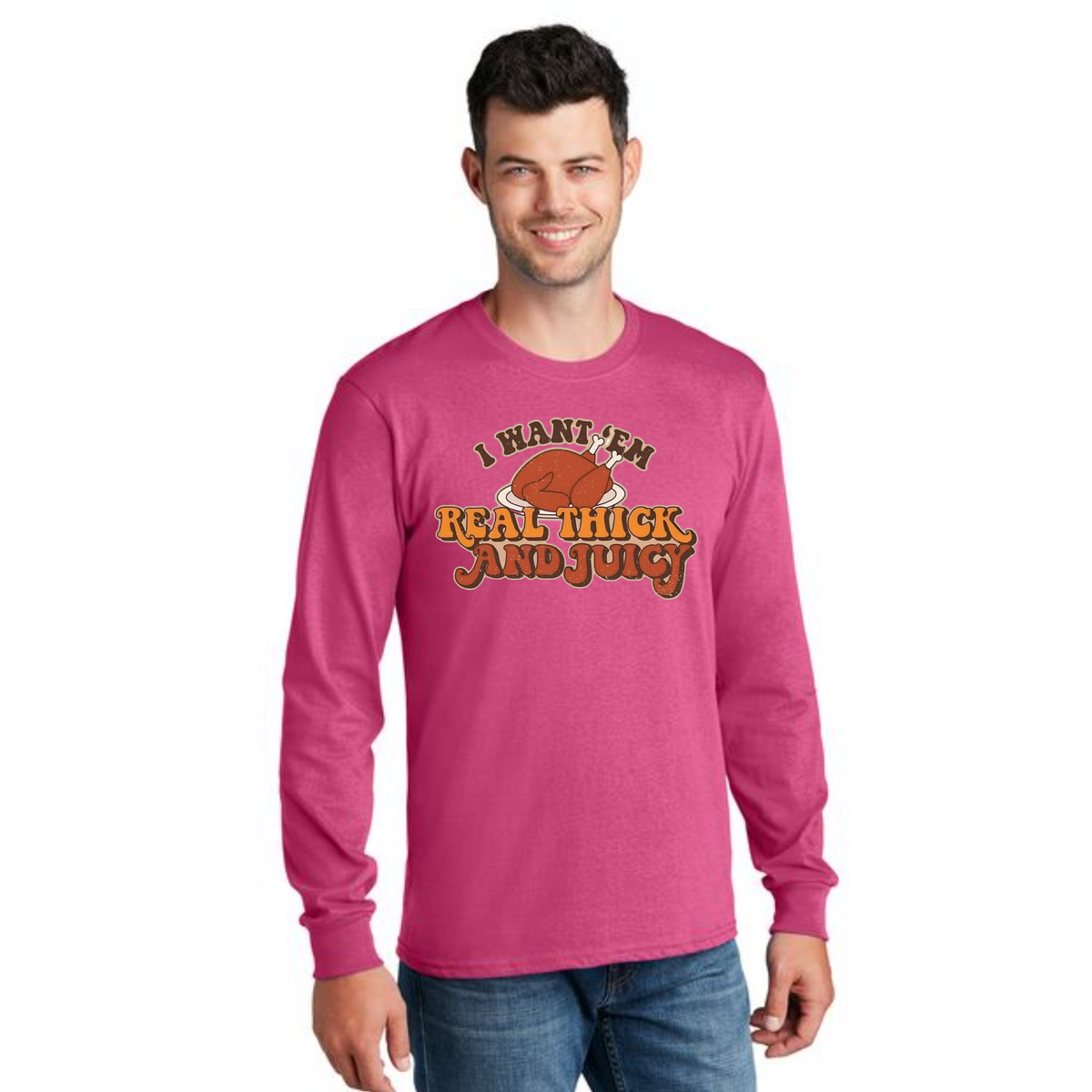 THANKSGIVING PC54LS Port & Company® Long Sleeve Core Cotton Tee 23