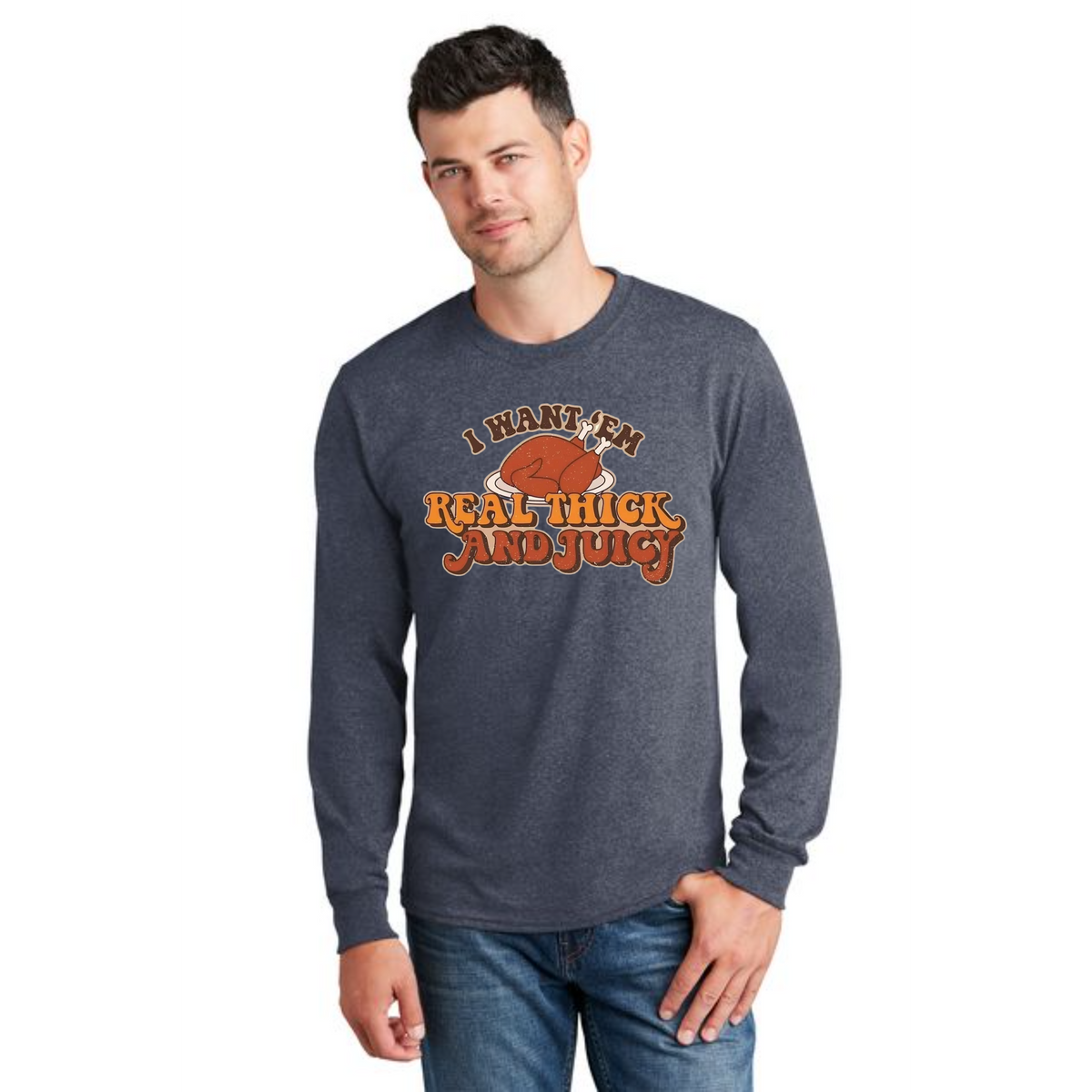 THANKSGIVING PC54LS Port & Company® Long Sleeve Core Cotton Tee 23
