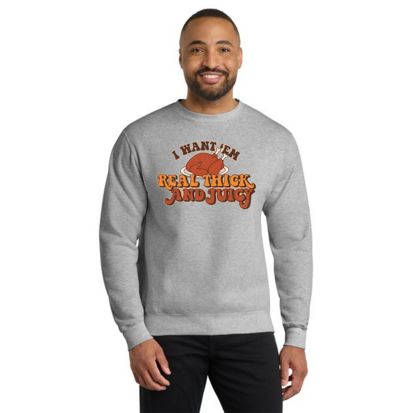 THANKSGIVING PC78 Port & Company® Core Fleece Crewneck Sweatshirt 23