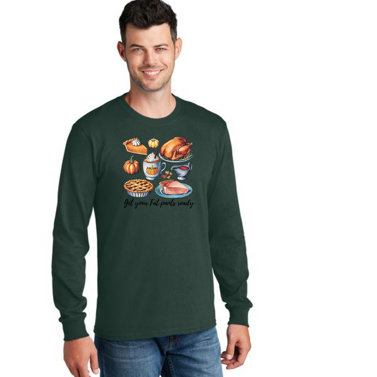 THANKSGIVING PC54LS Port & Company® Long Sleeve Core Cotton Tee 28
